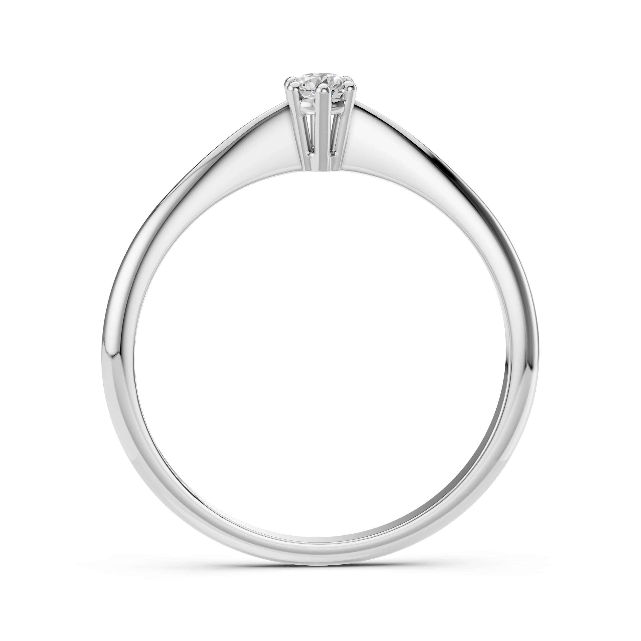 Solitaire Ring (Round), 0.15 ct — 101-10027(3.4)