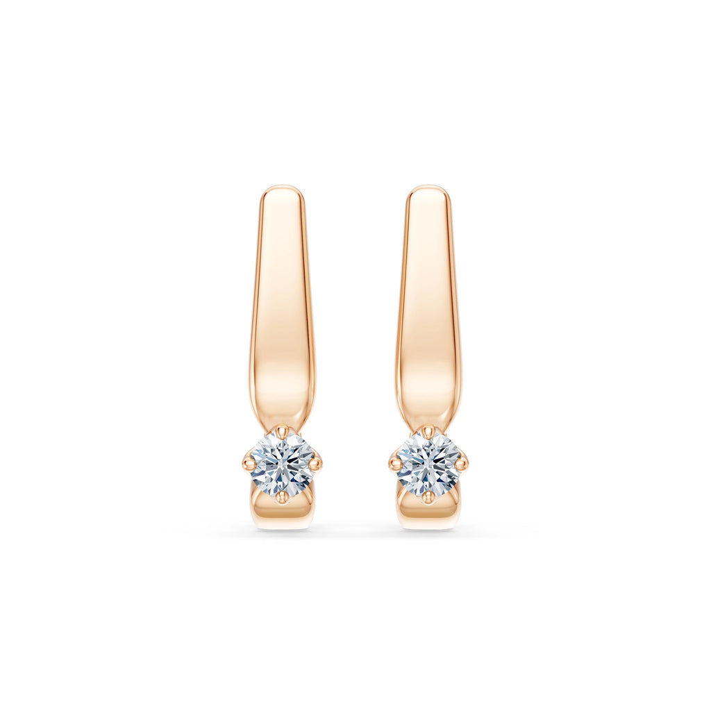 Solitaire English Lock Earring, 0.2 ct — 102-10041(3.0)