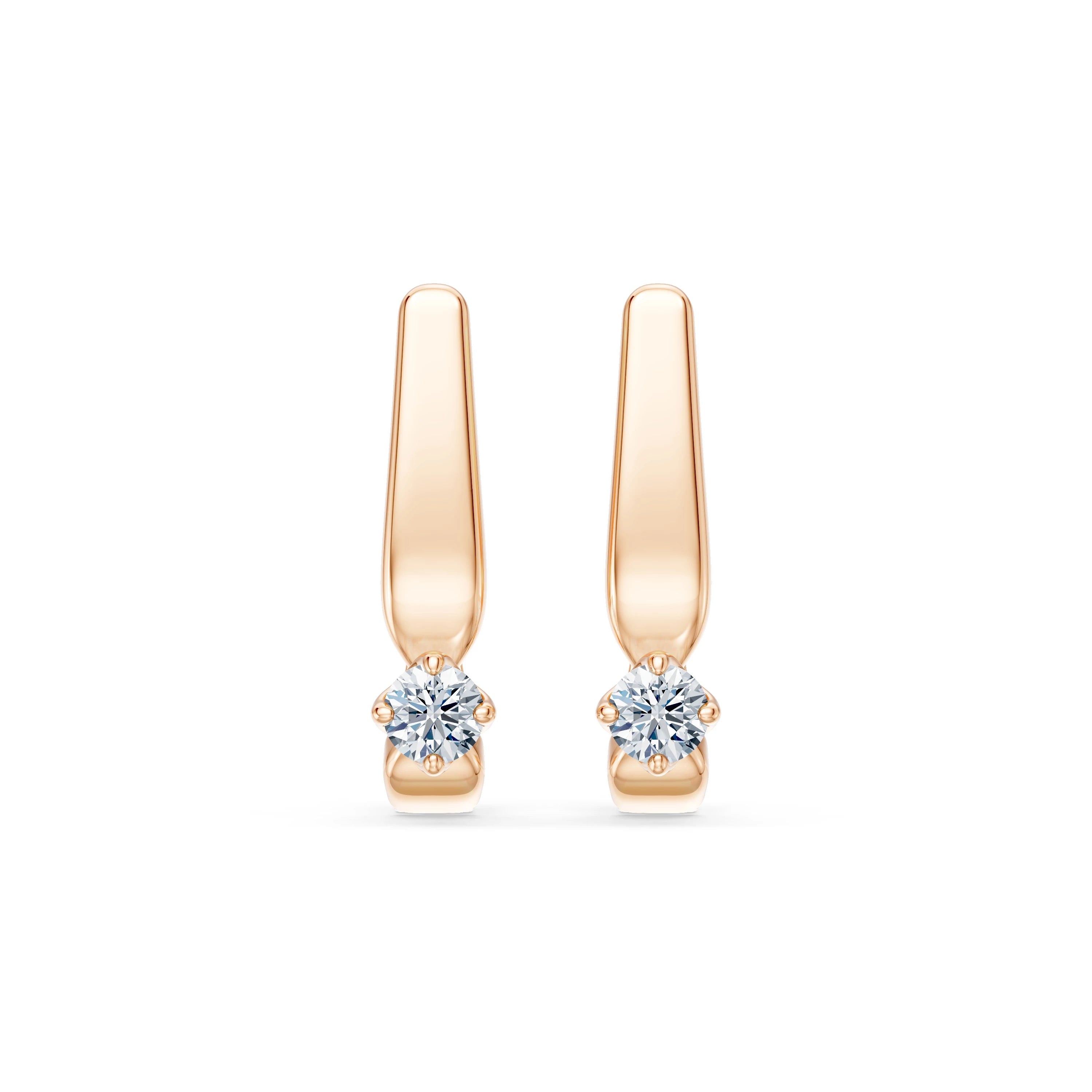 Solitaire English Lock Earring, 0.2 ct — 102-10041(3.0)