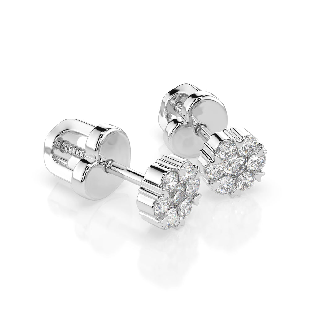 Illusion Earring (Round), 0.03 ct — 102-10015(2.0)