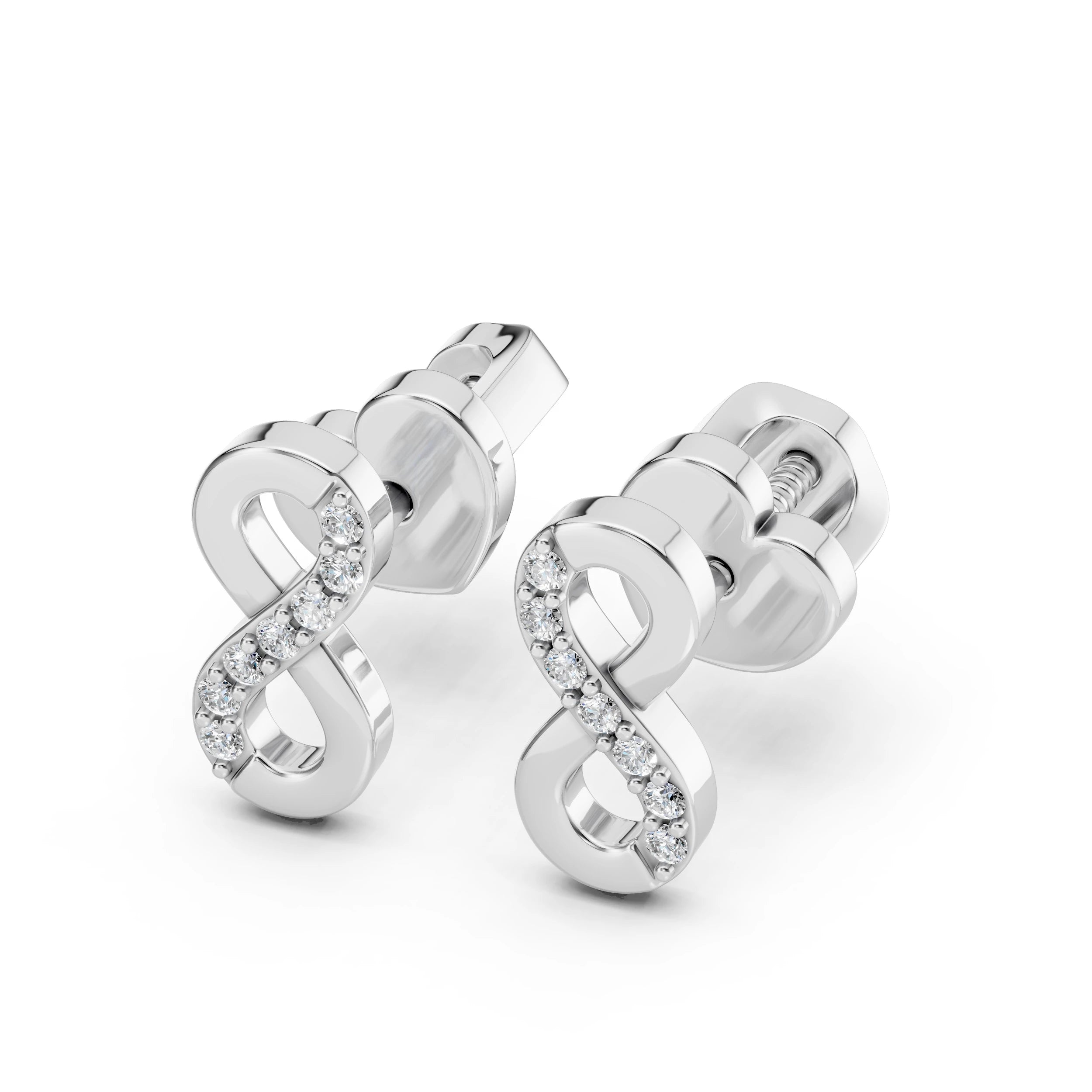 Minimalism Earring (Round), 0.09 ct — 102-10092