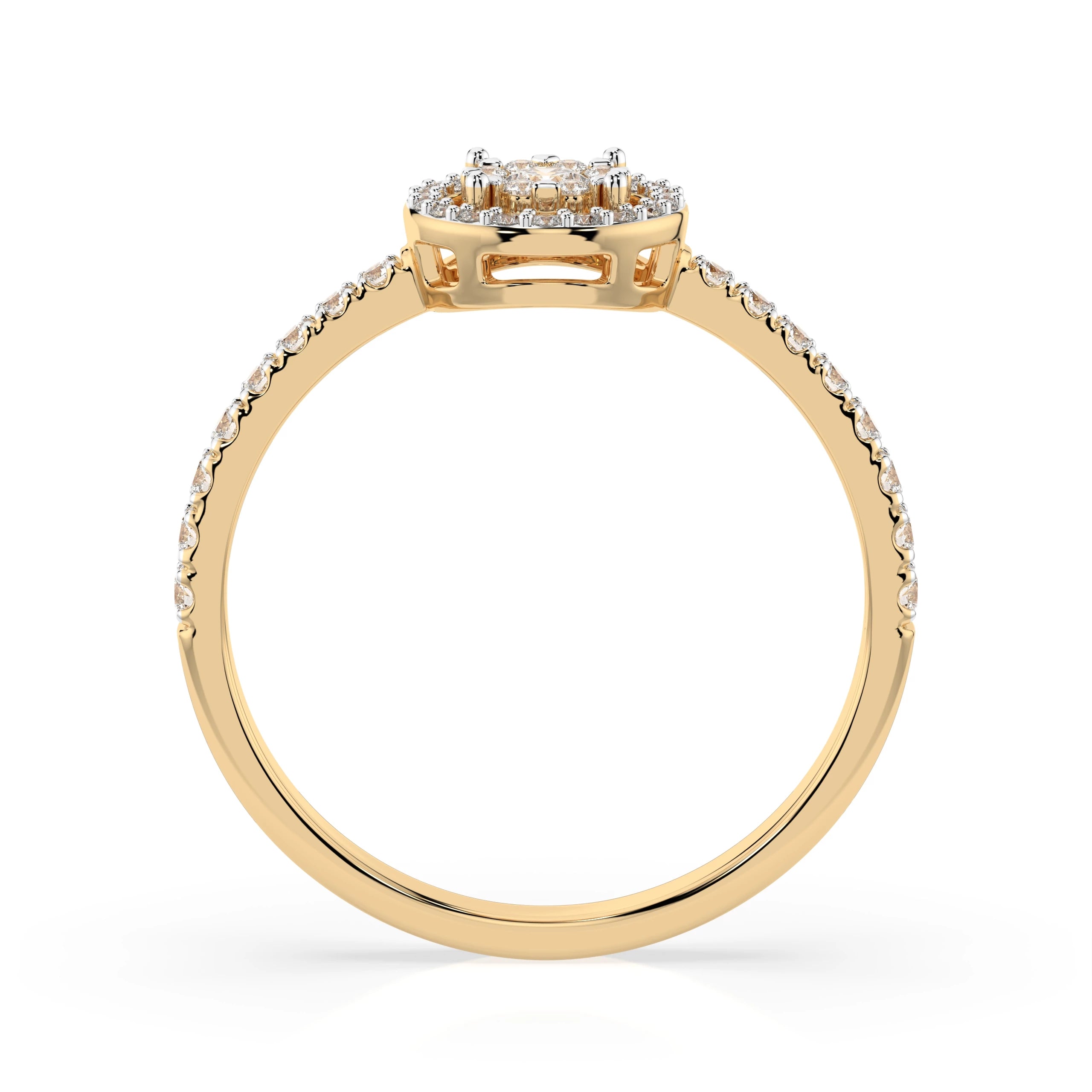 Illusion Ring (Round), 0.1 ct — 101-10018(3.0)