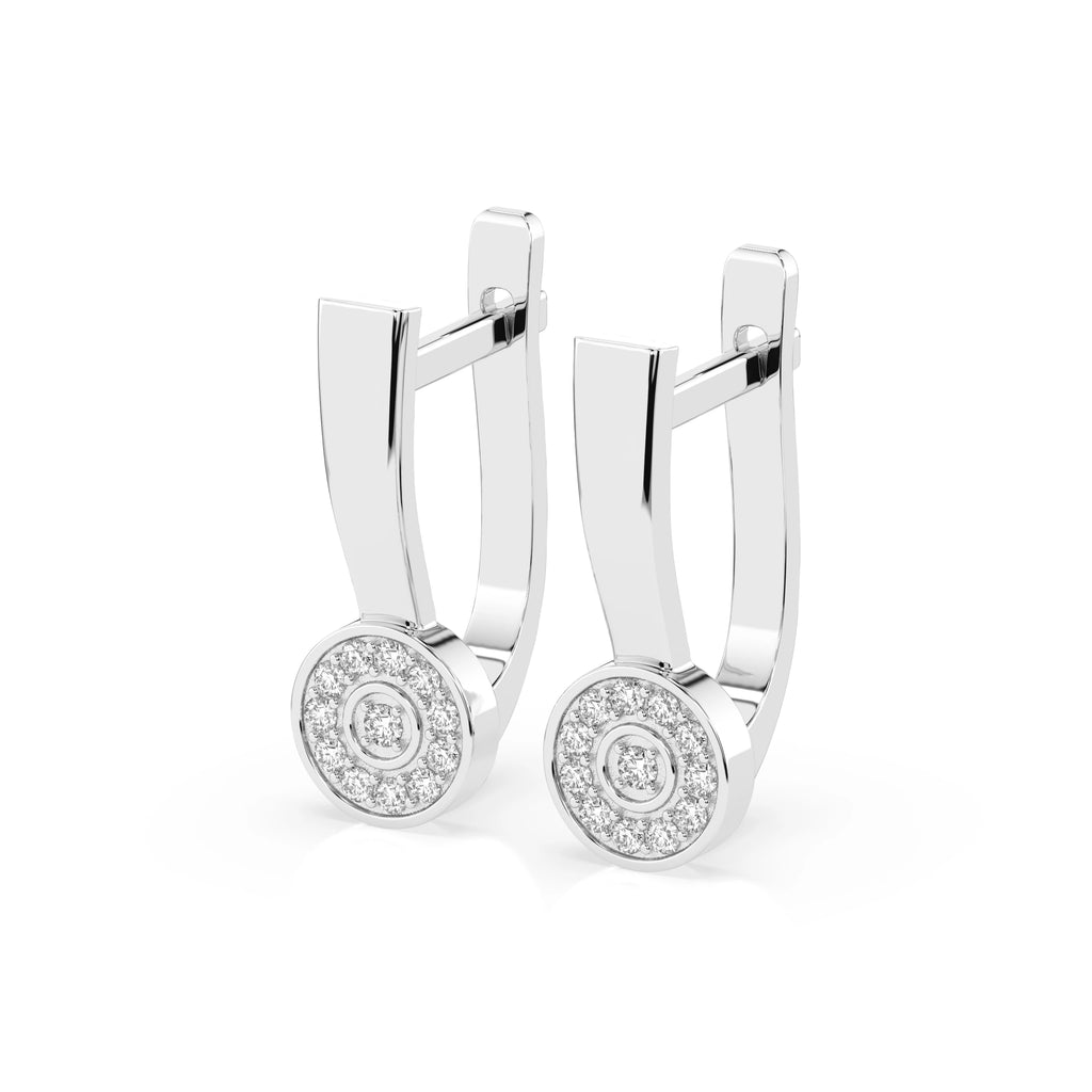 Illusion Earring (Round), 0.13 ct — 102-10075