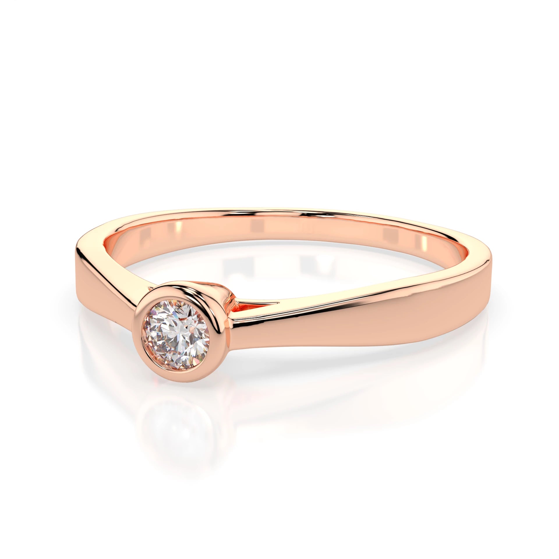 Solitaire Ring (Round), 0.05 ct — 101-10010(2.3)