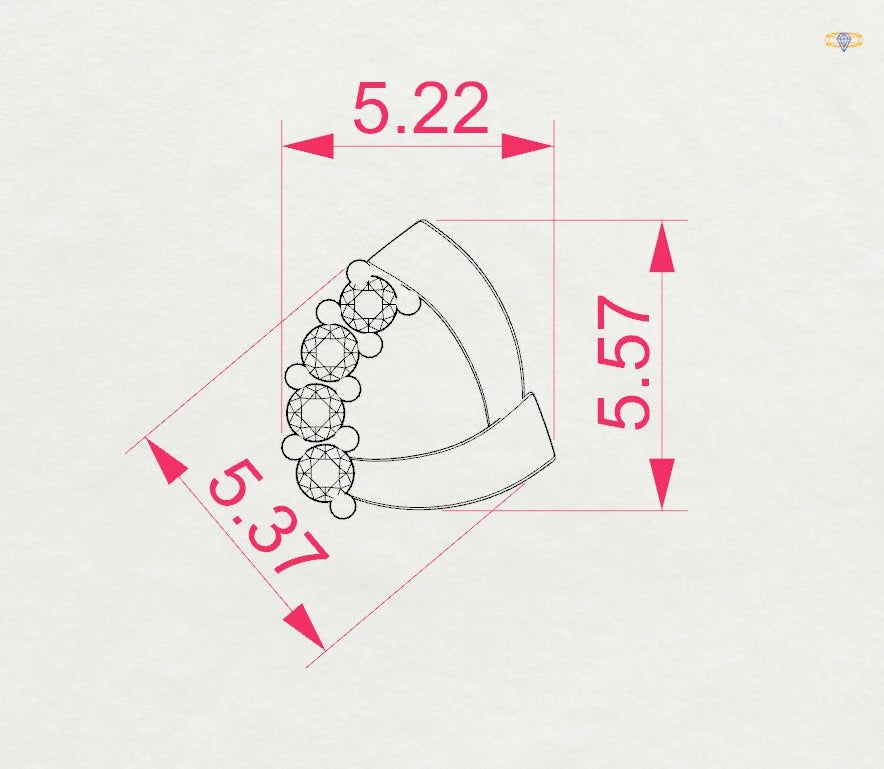 Minimalism Earring (Round), 0.05 ct — 102-10061