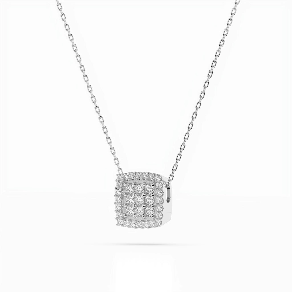 Illusion Necklace (Round), 0.12 ct — 104-10035