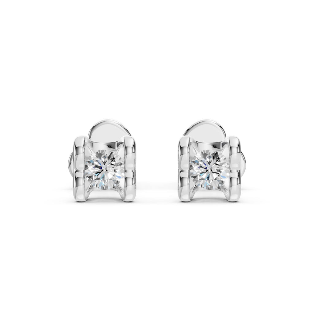 Solitaire Butterfly Earring (Round), 0.2 ct — 102-10013/2(3.0)