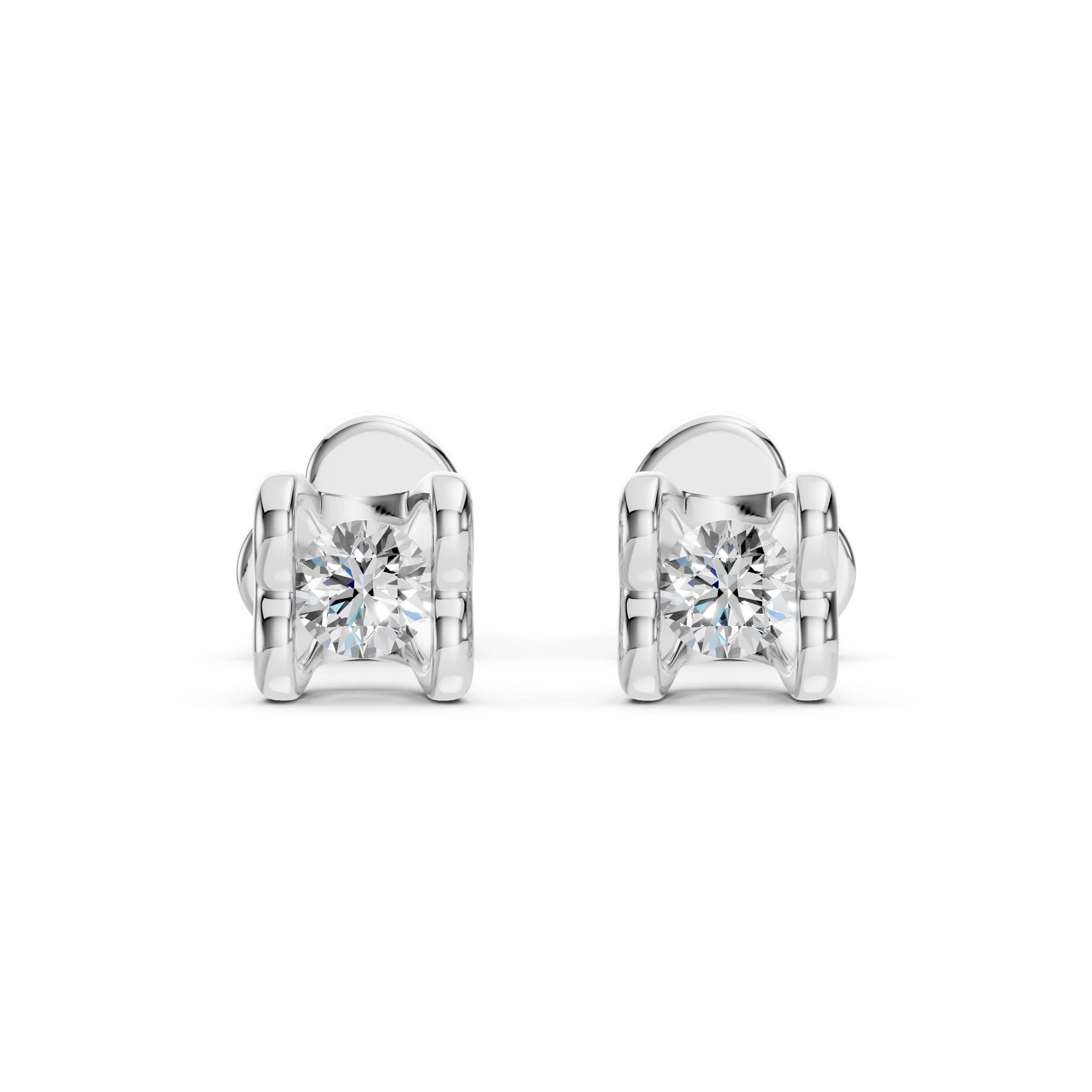 Solitaire Butterfly Earring (Round), 0.2 ct — 102-10013/2(3.0)