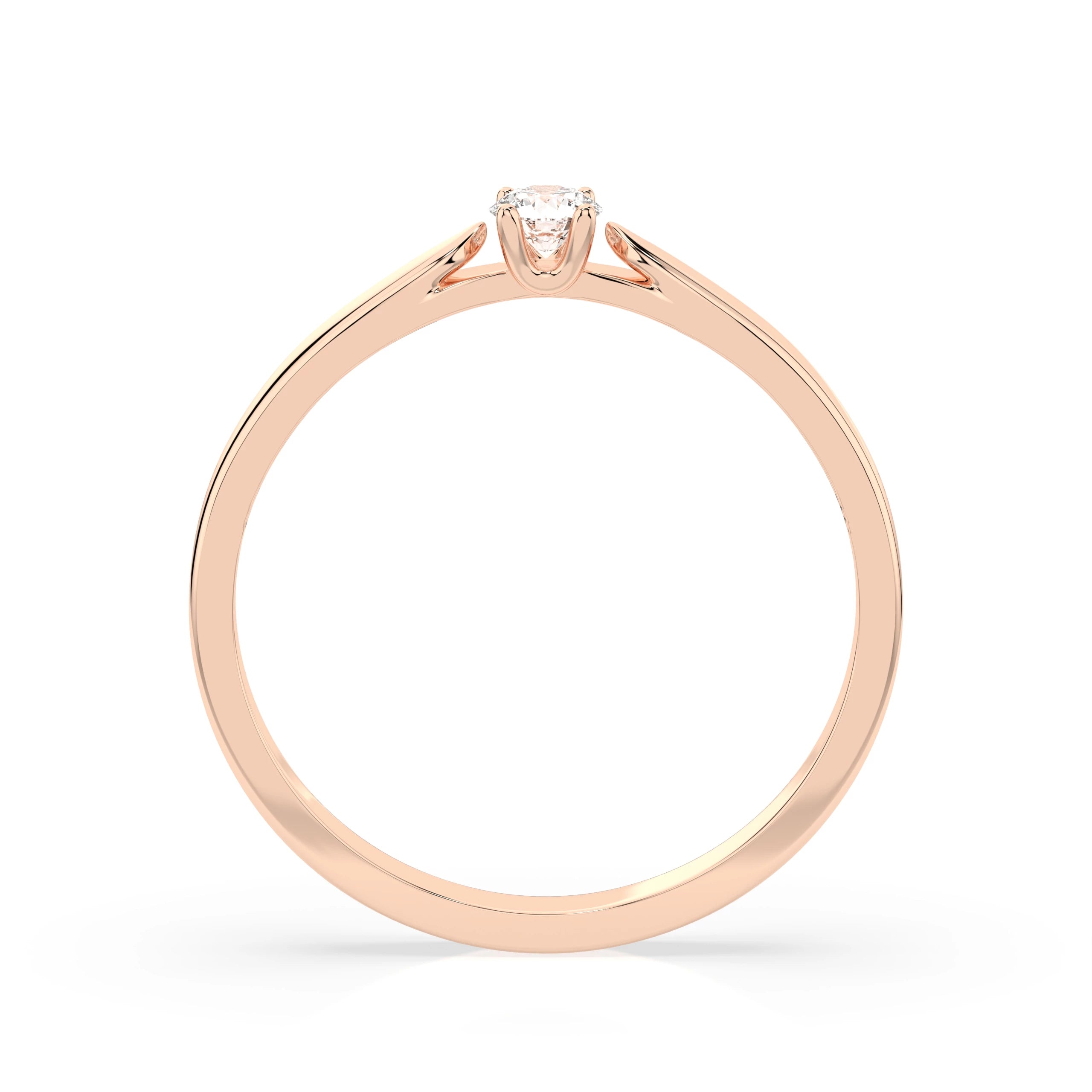Solitaire Ring (Round), 0.08 ct — 101-10046(2.7)