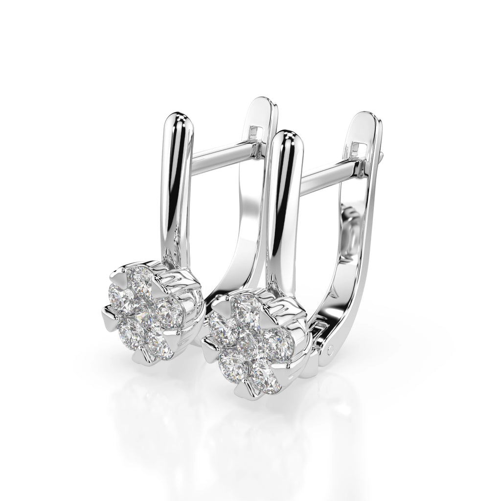 Illusion Earring (Round), 0.12 ct — 102-10015/1(2.5)