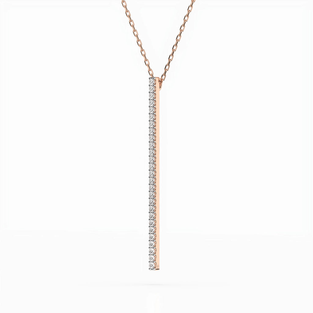 Minimalism Necklace (Round), 0.14 ct — 104-10050