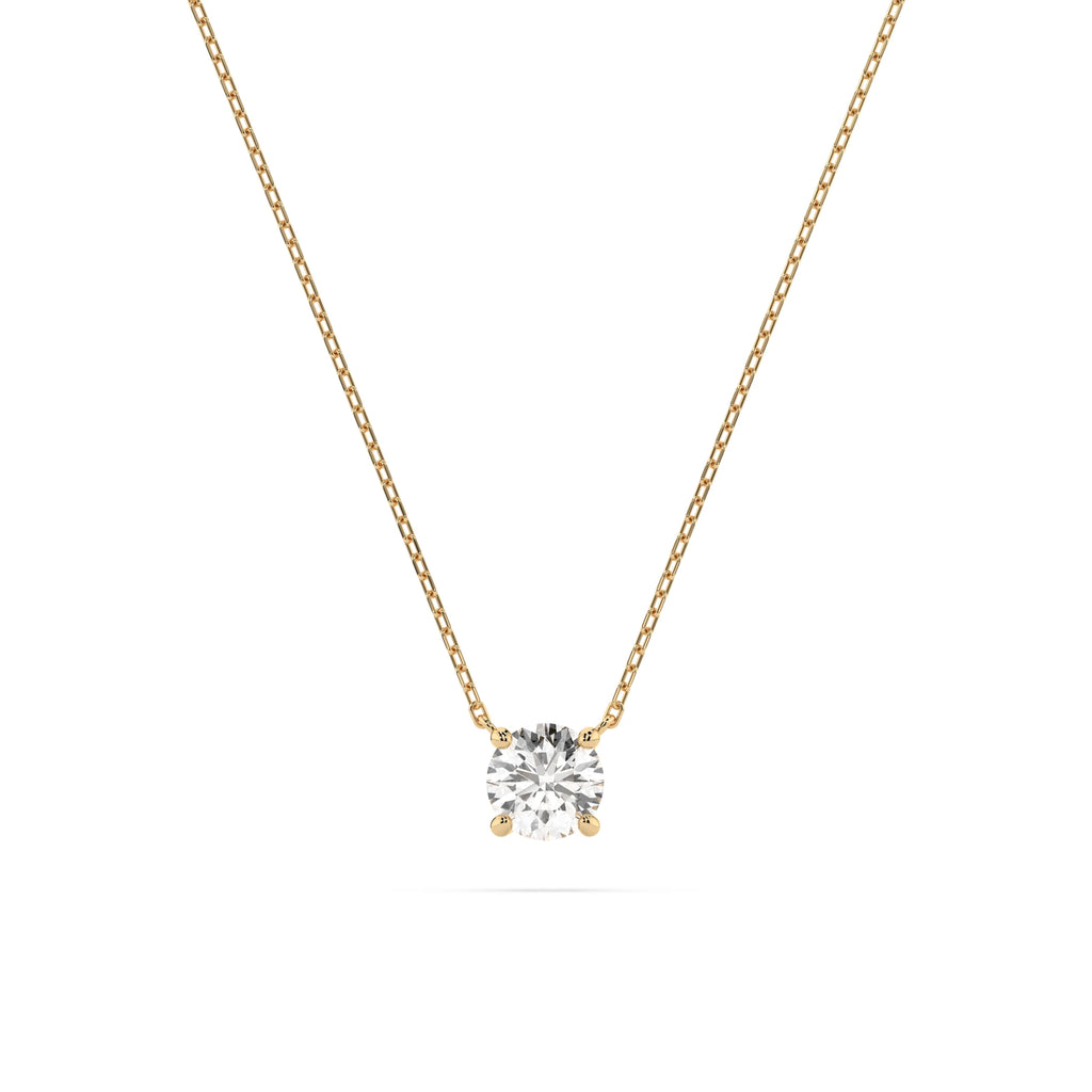 Solitaire Necklace (Round), 0.25 ct — 104-10040(4.0)