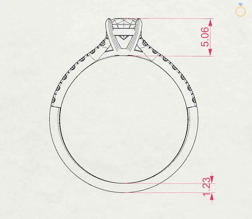Solitaire Eternity Ring (Round), 0.4 ct — 101-10094(4.7)