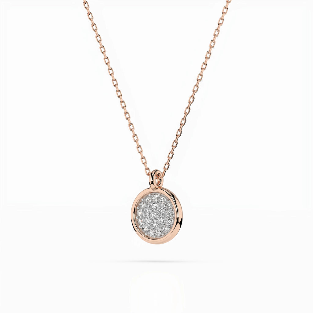 Illusion Necklace (Round), 0.12 ct — 104-10022