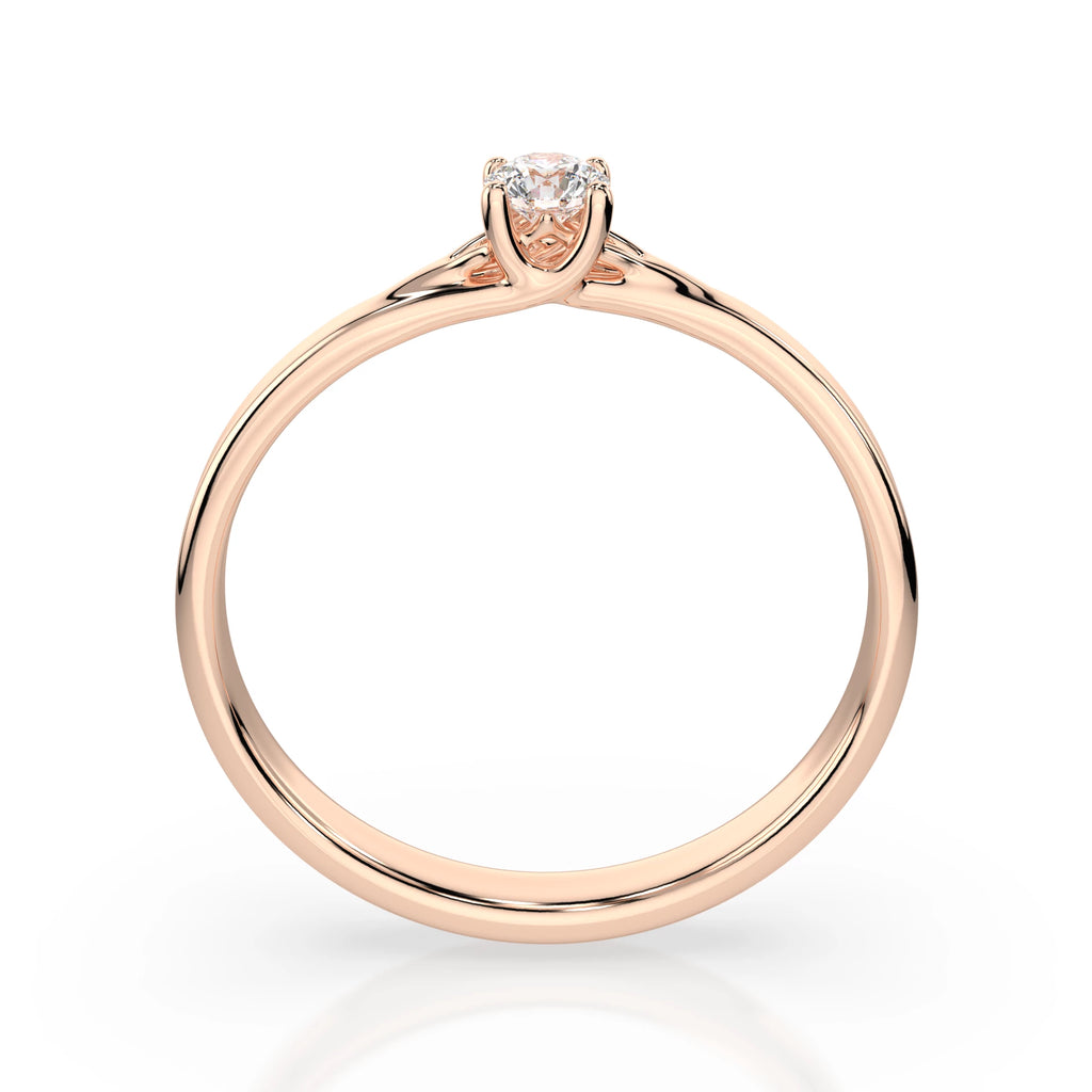 Solitaire Ring (Round), 0.1 ct — 101-10014(3.0)