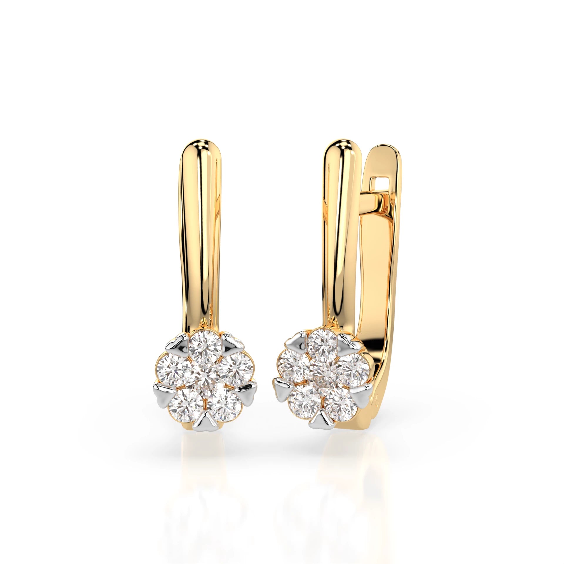Illusion Earring (Round), 0.06 ct — 102-10015/1(2.0)