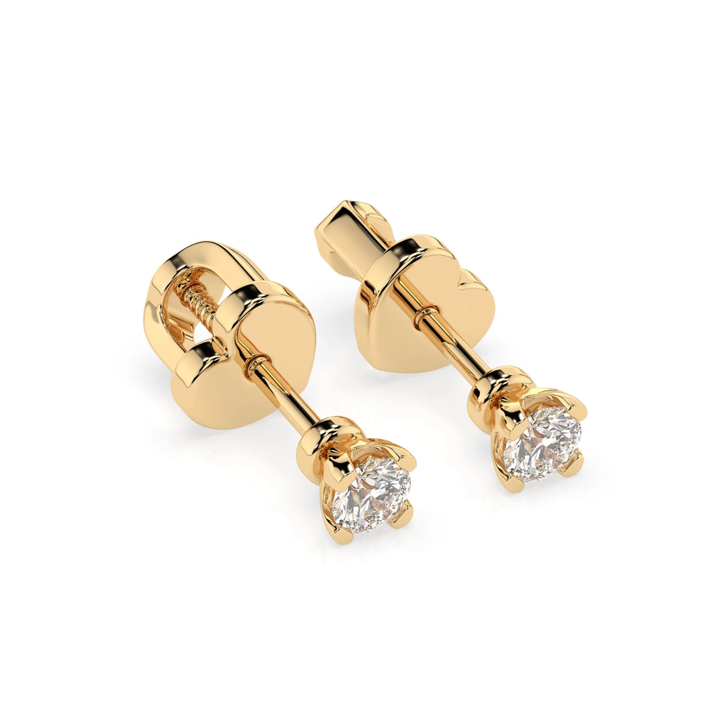 Solitaire Butterfly Earring (Round), 0.2 ct — 102-10089/2(3.0)
