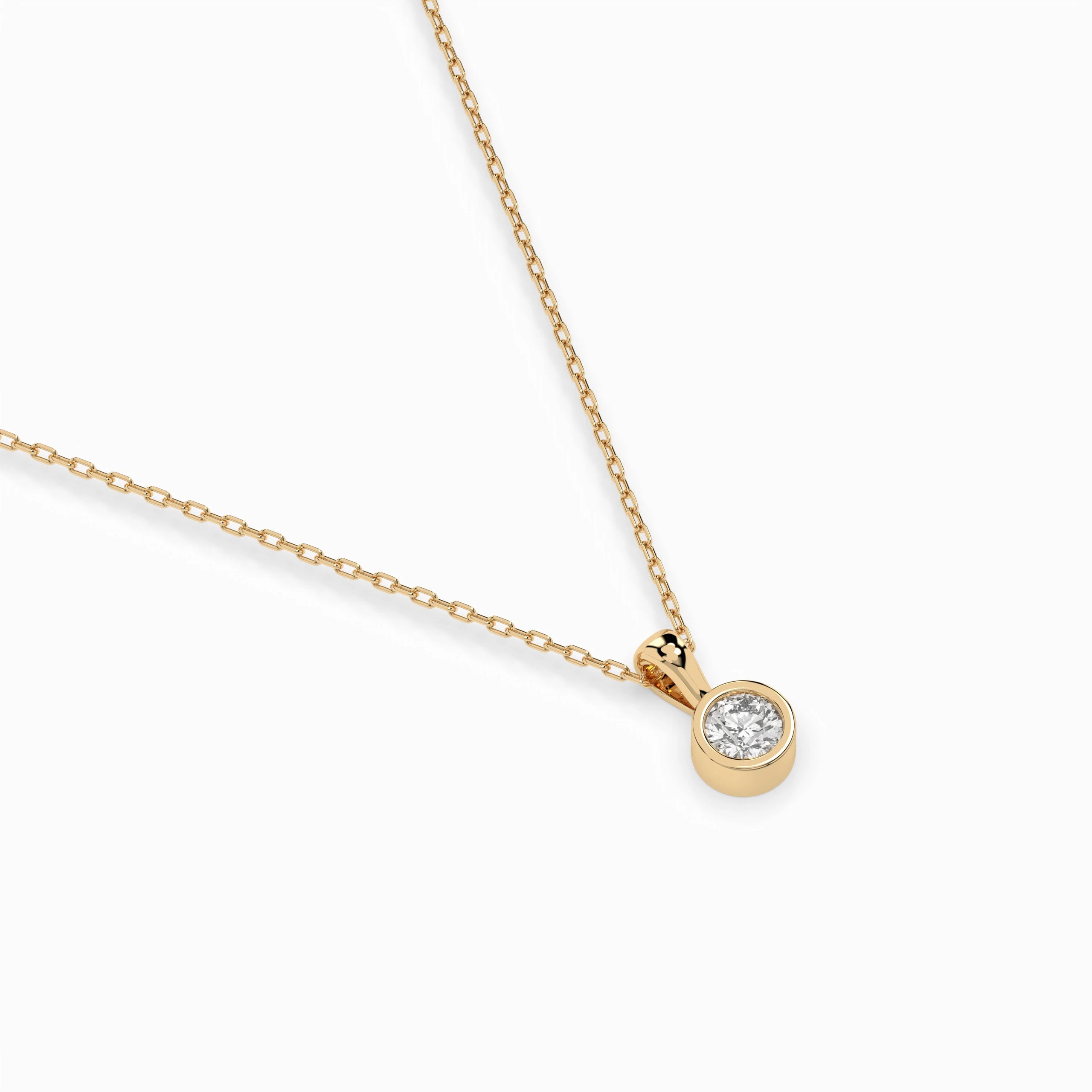 Solitaire Necklace (Round), 0.1 ct — 104-10010(3.0)