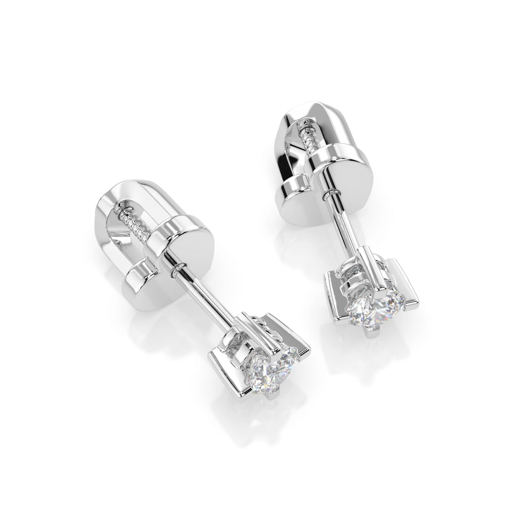 Solitaire Butterfly Earring (Round), 0.12 ct — 102-10025(2.5)