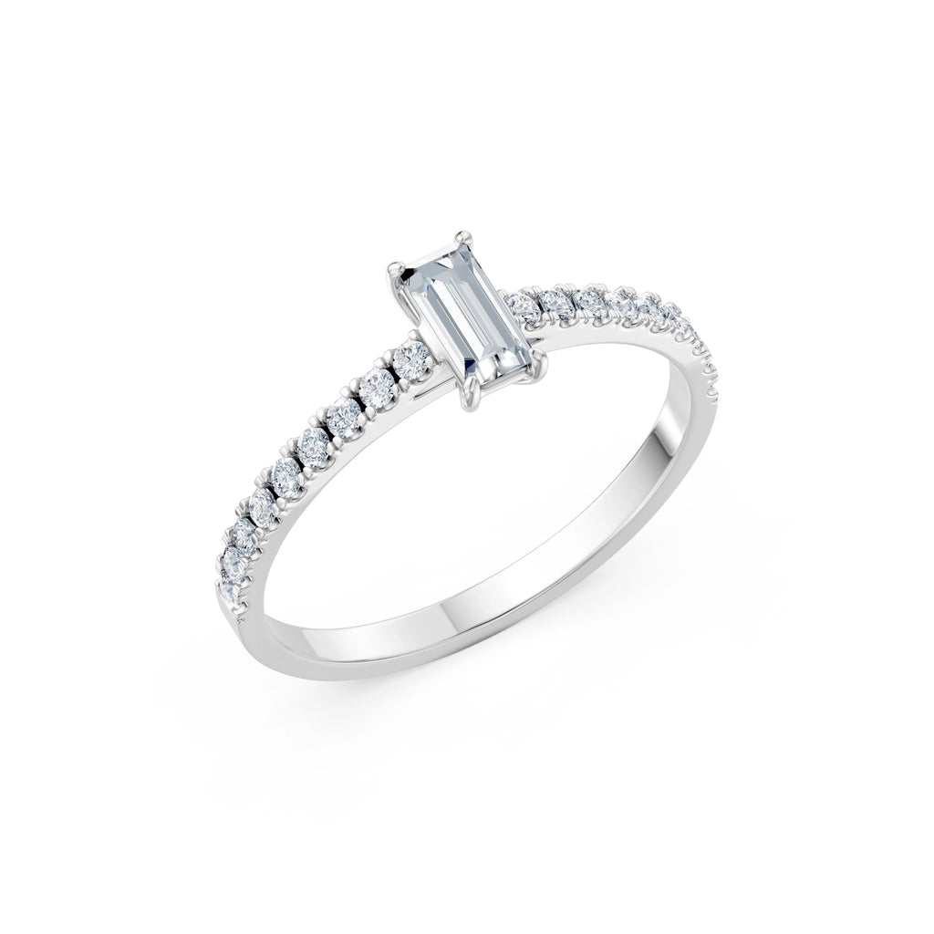 Solitaire Eternity Ring, 0.3 ct — 101-10191(0.30)BAQ