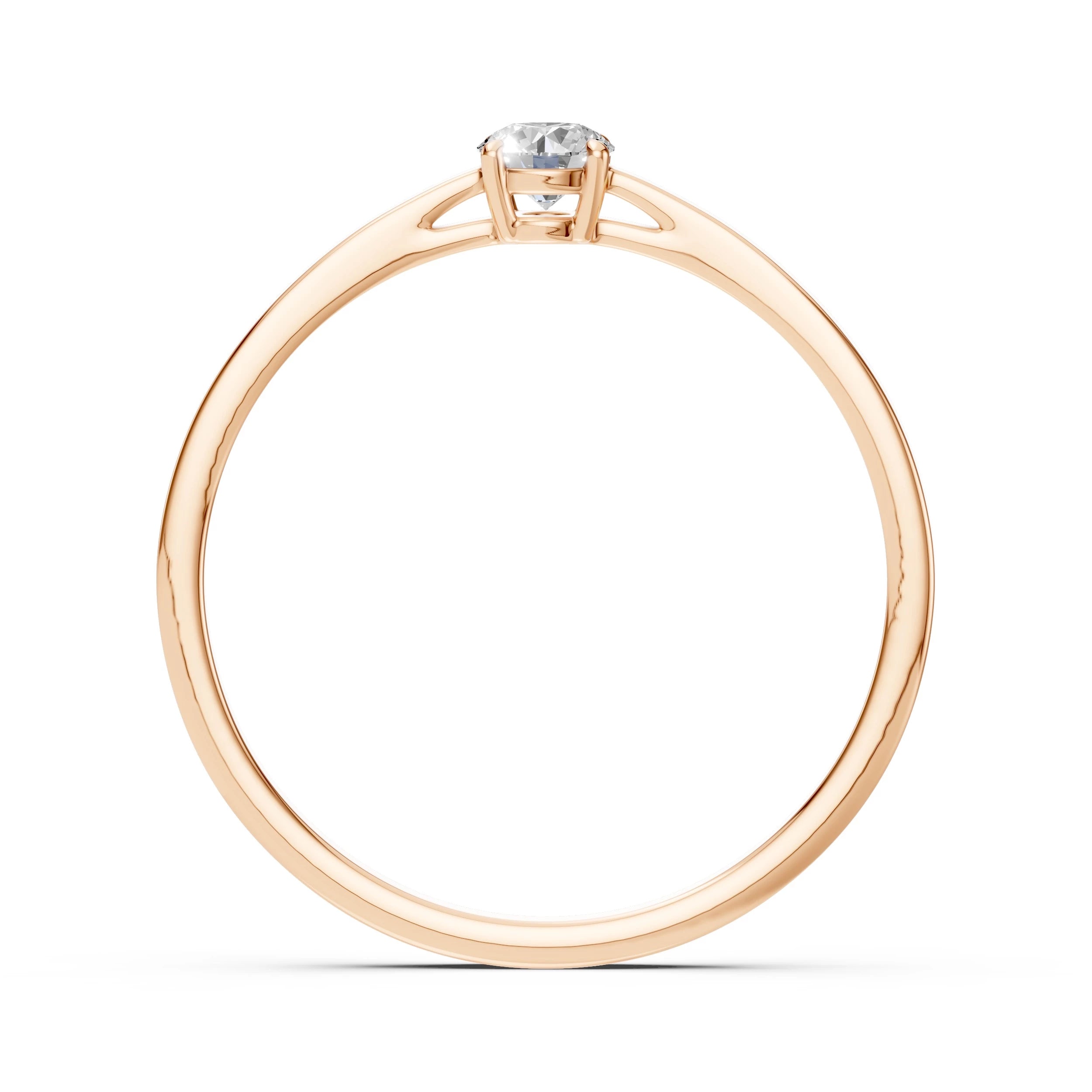Solitaire Ring (Round), 0.2 ct — 101-10012/1(3.7)