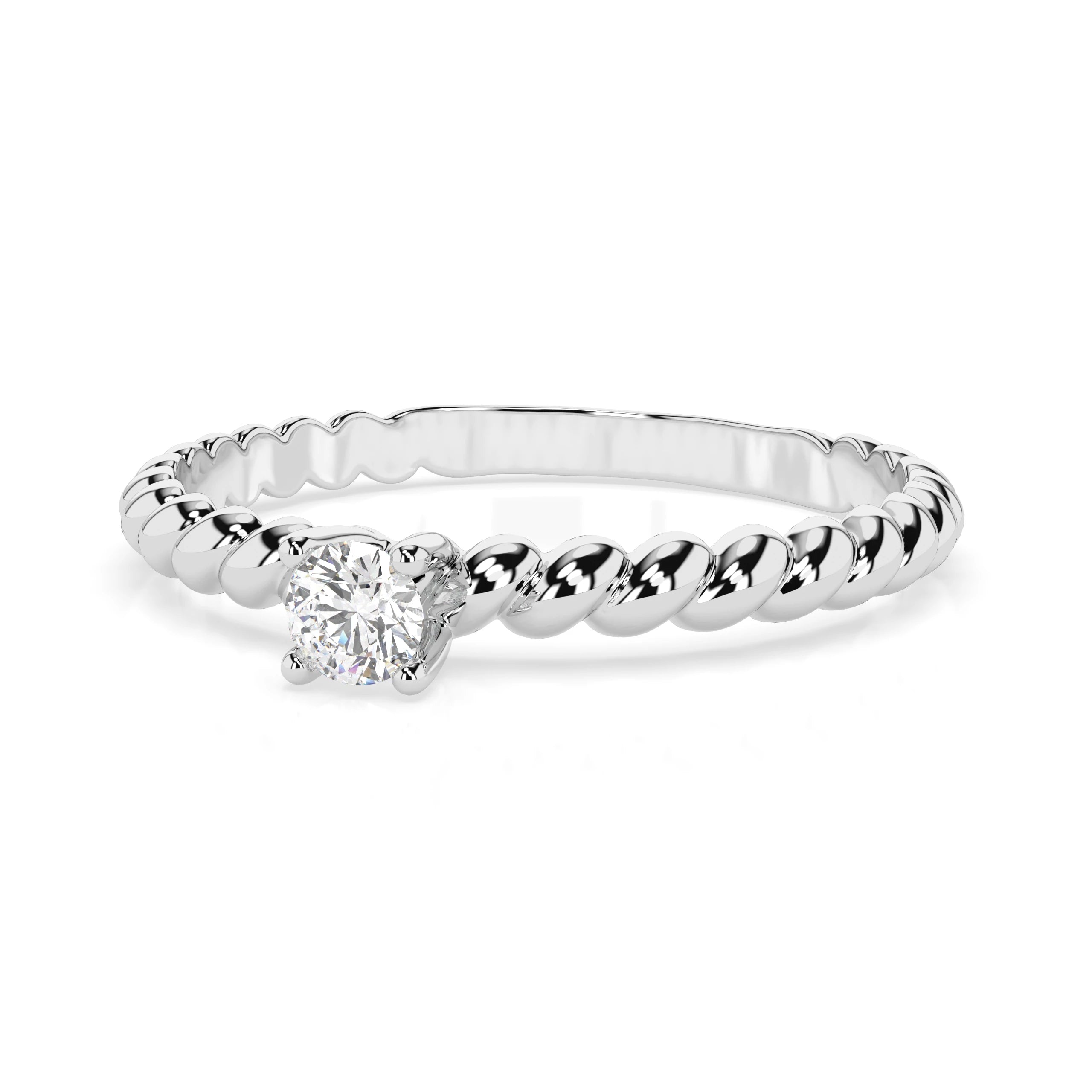 Solitaire Ring (Round), 0.08 ct — 101-10038(2.7)