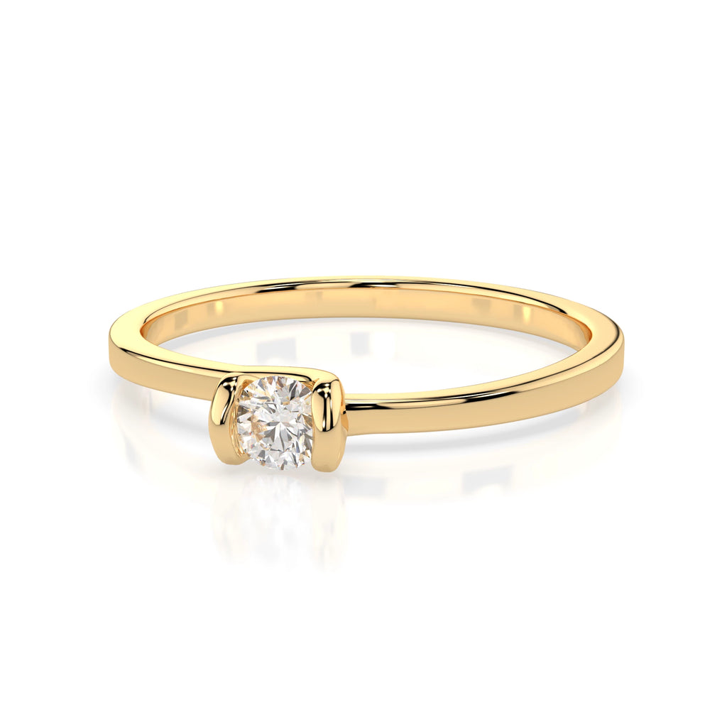 Solitaire Ring (Round), 0.1 ct — 101-10016(3.0)