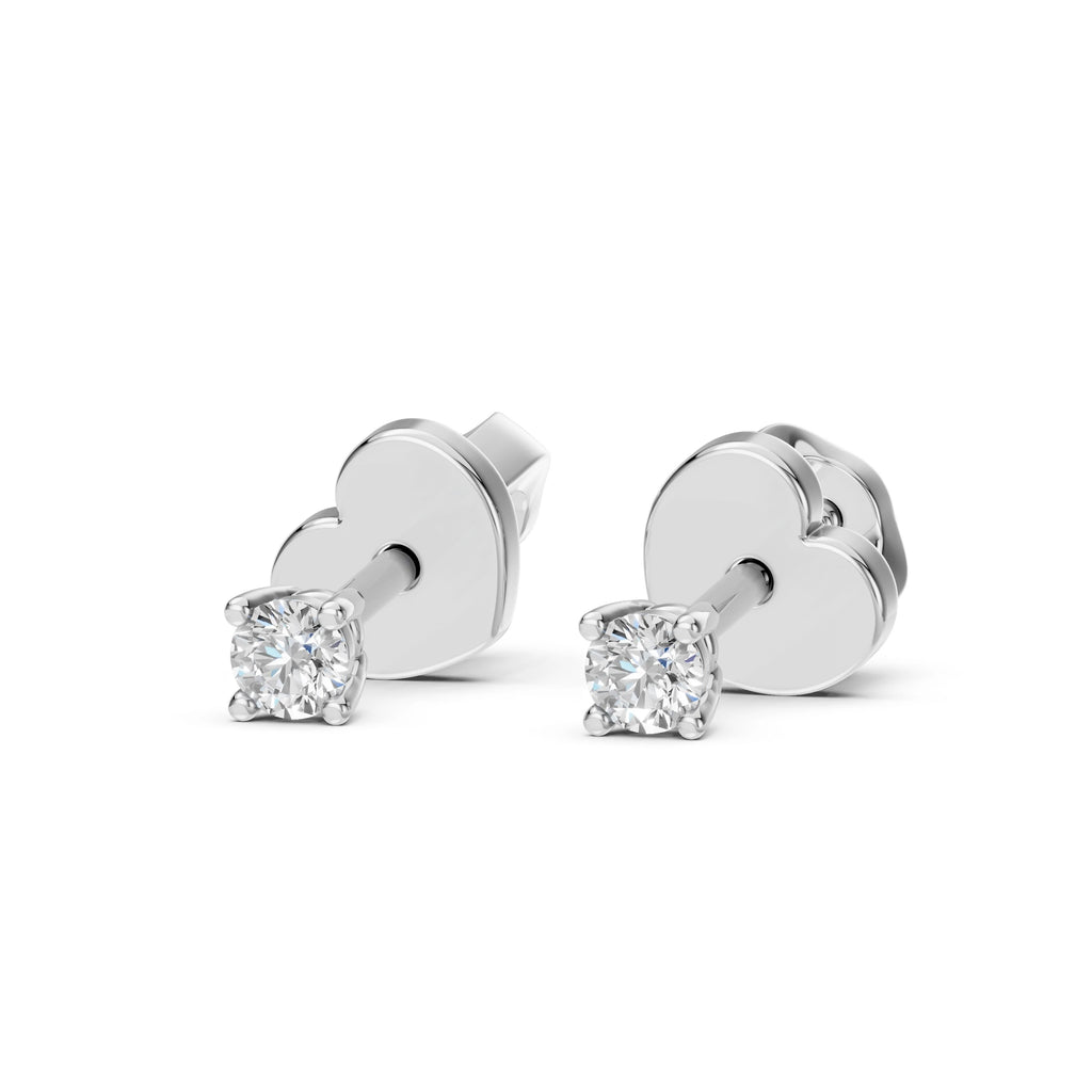 Solitaire Butterfly Earring (Round), 0.2 ct — 102-10012/1(3.0)