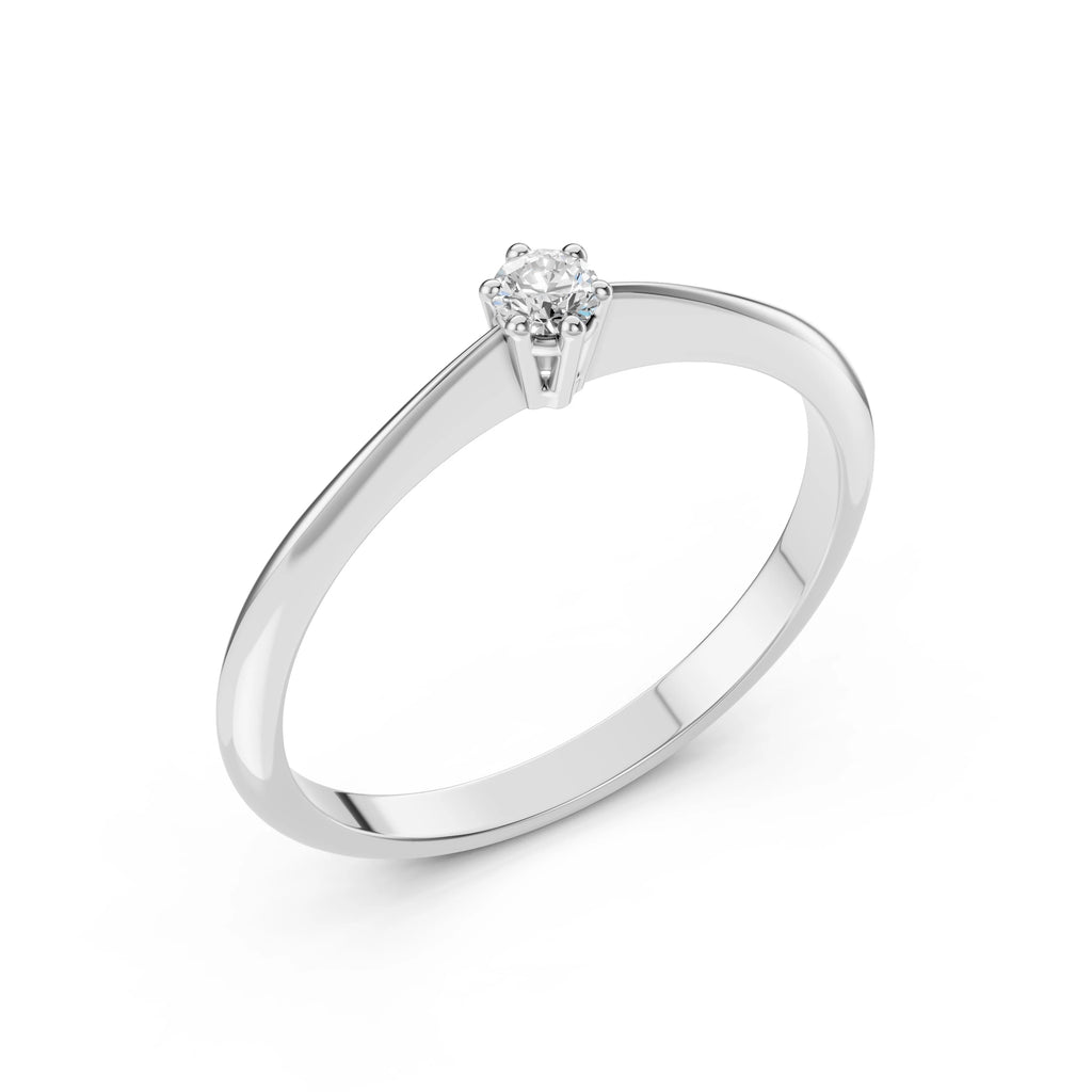 Solitaire Ring (Round), 0.15 ct — 101-10027(3.4)