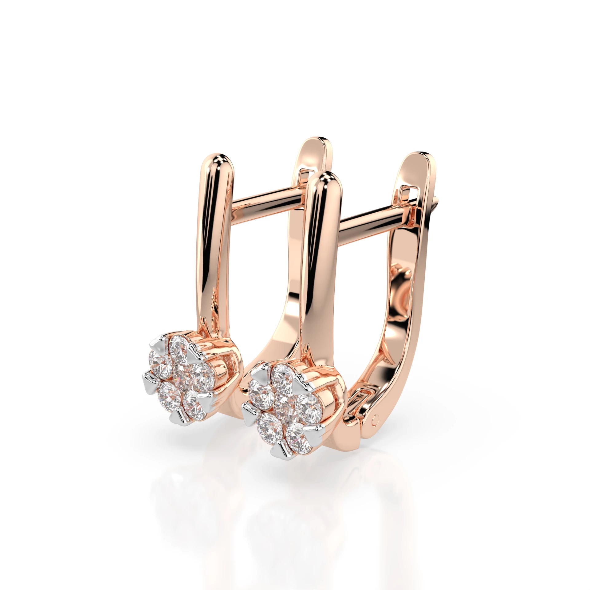 Illusion Earring (Round), 0.06 ct — 102-10015/1(2.0)