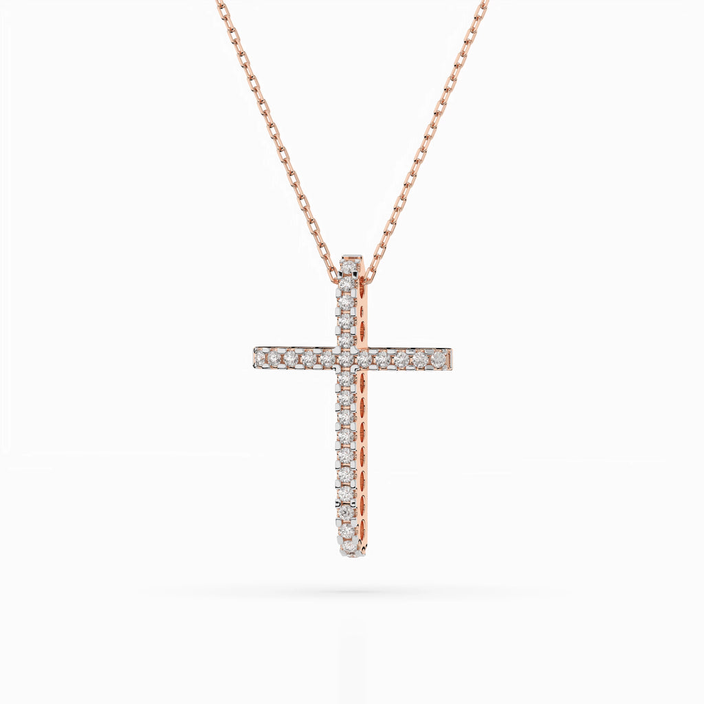 Minimalism Necklace (Round), 0.14 ct — 104-10026