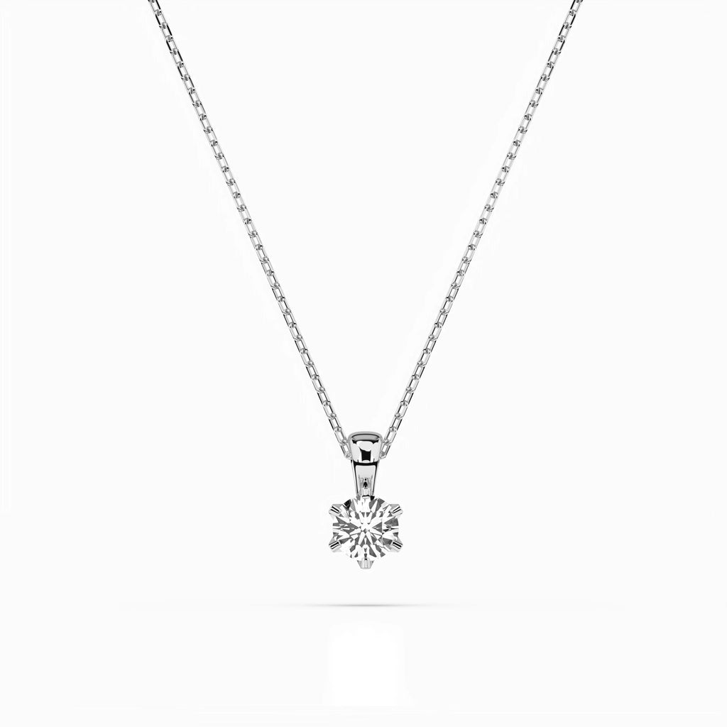 Solitaire Necklace (Round), 0.3 ct — 104-10004(4.2)