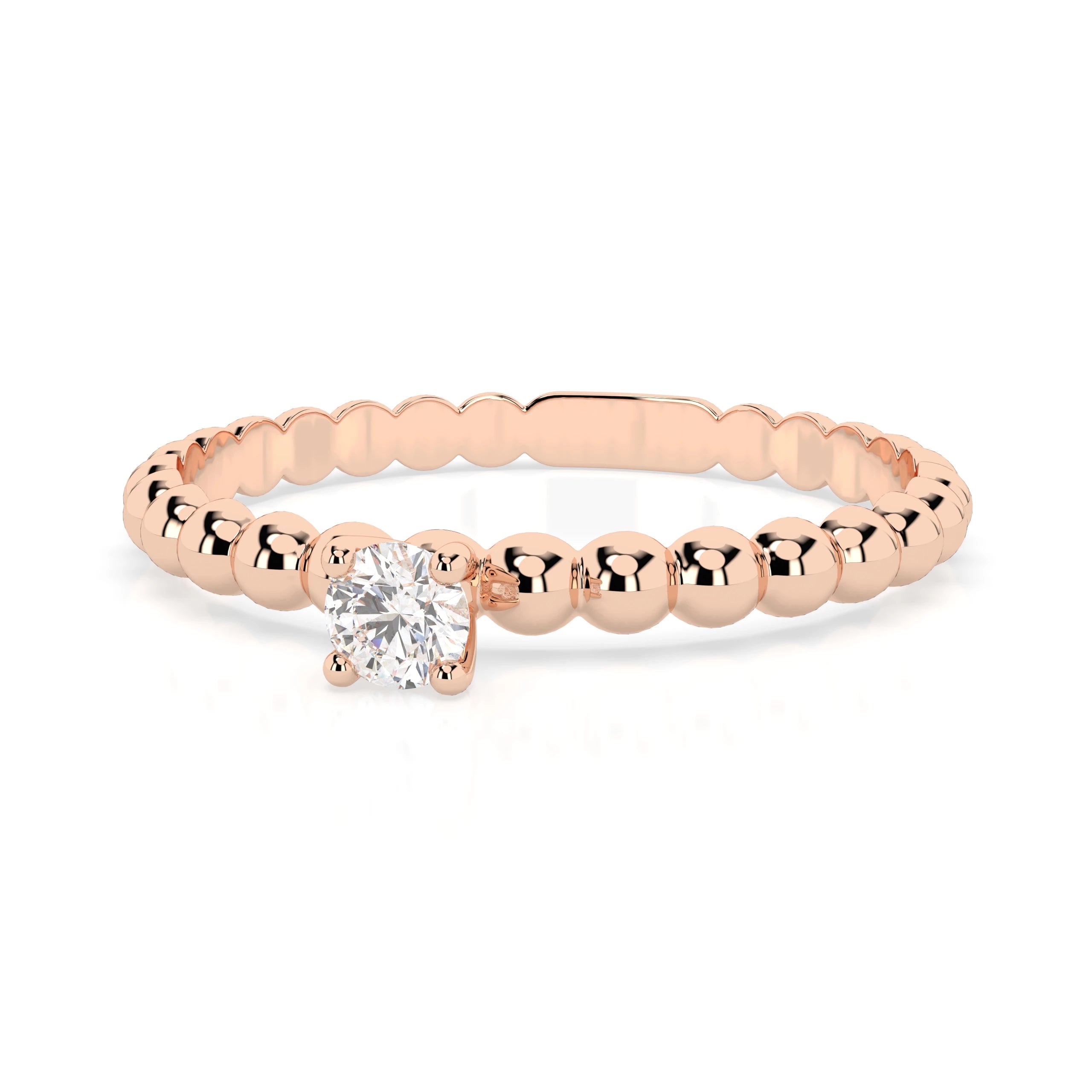 Solitaire Ring (Round), 0.08 ct — 101-10039(2.7)