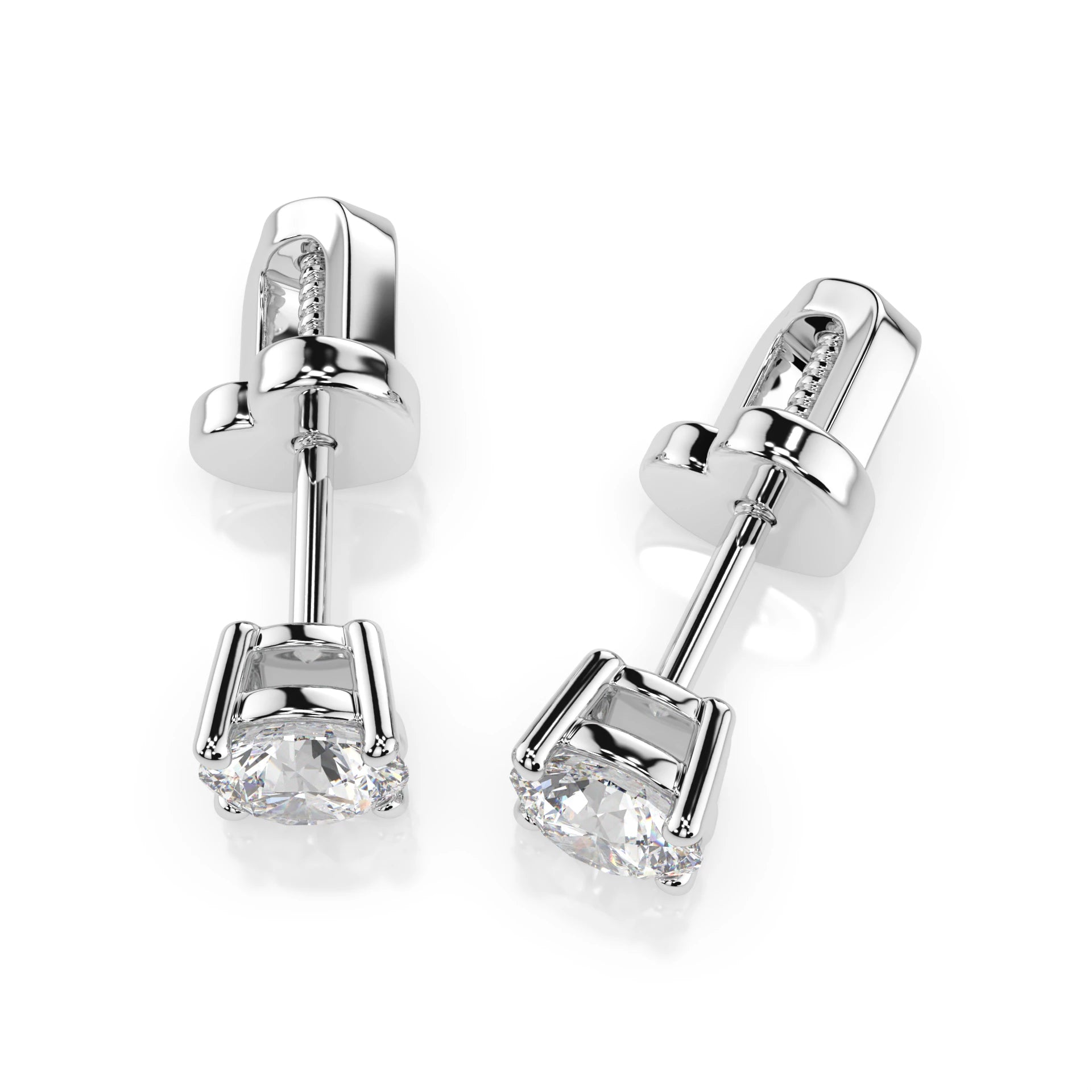 Solitaire Butterfly Earring (Round), 0.4 ct — 102-10012/1(3.7)