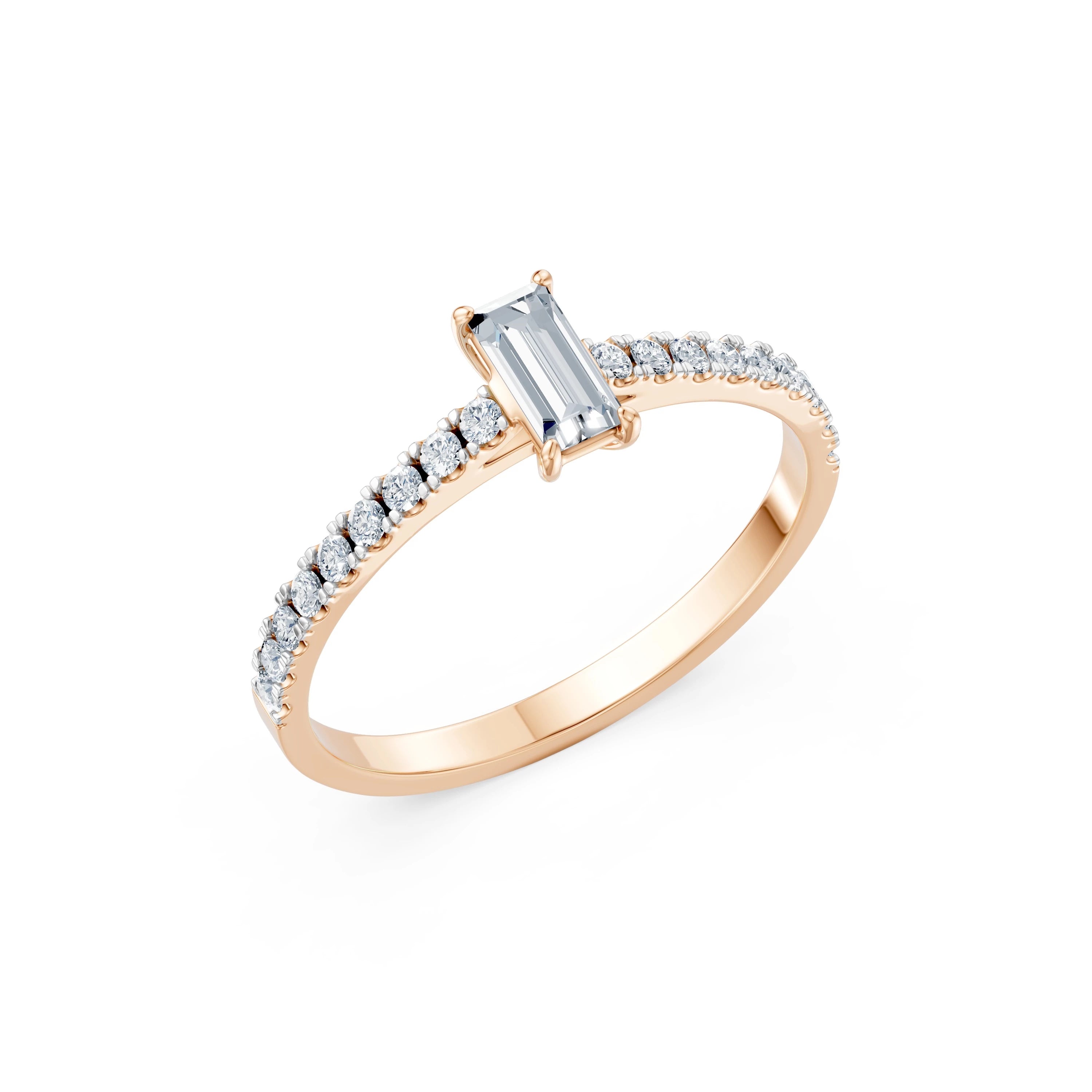 Solitaire Eternity Ring, 0.3 ct — 101-10191(0.30)BAQ