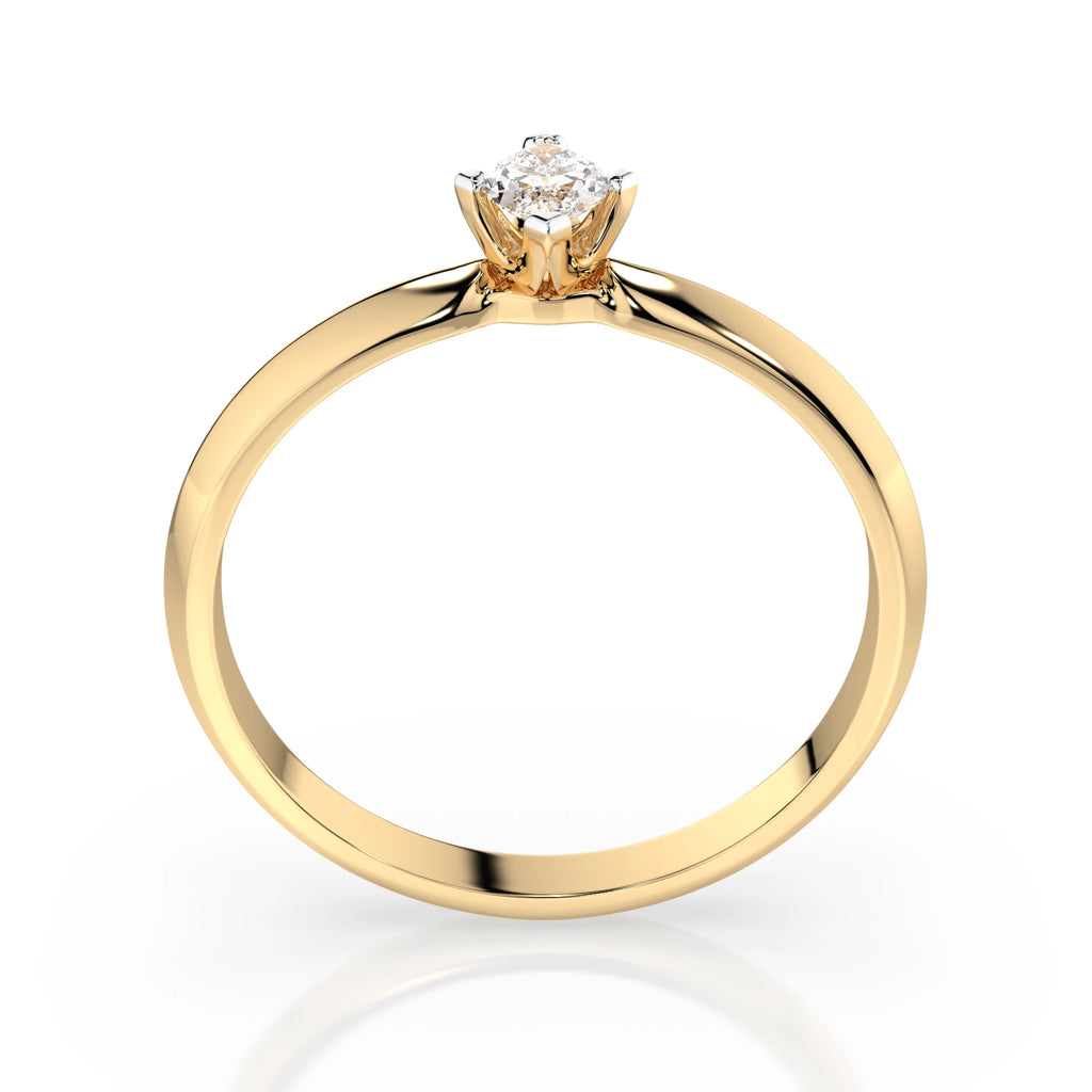 Solitaire Ring (Marquise), 0.1 ct — 101-10181/1(0.10)MARQUISE