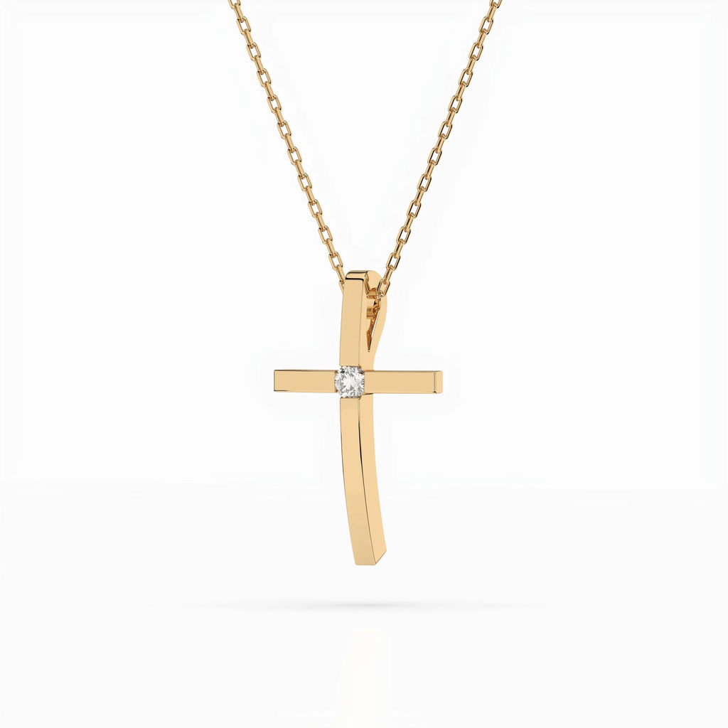 Minimalism Necklace (Round), 0.03 ct — 104-10031
