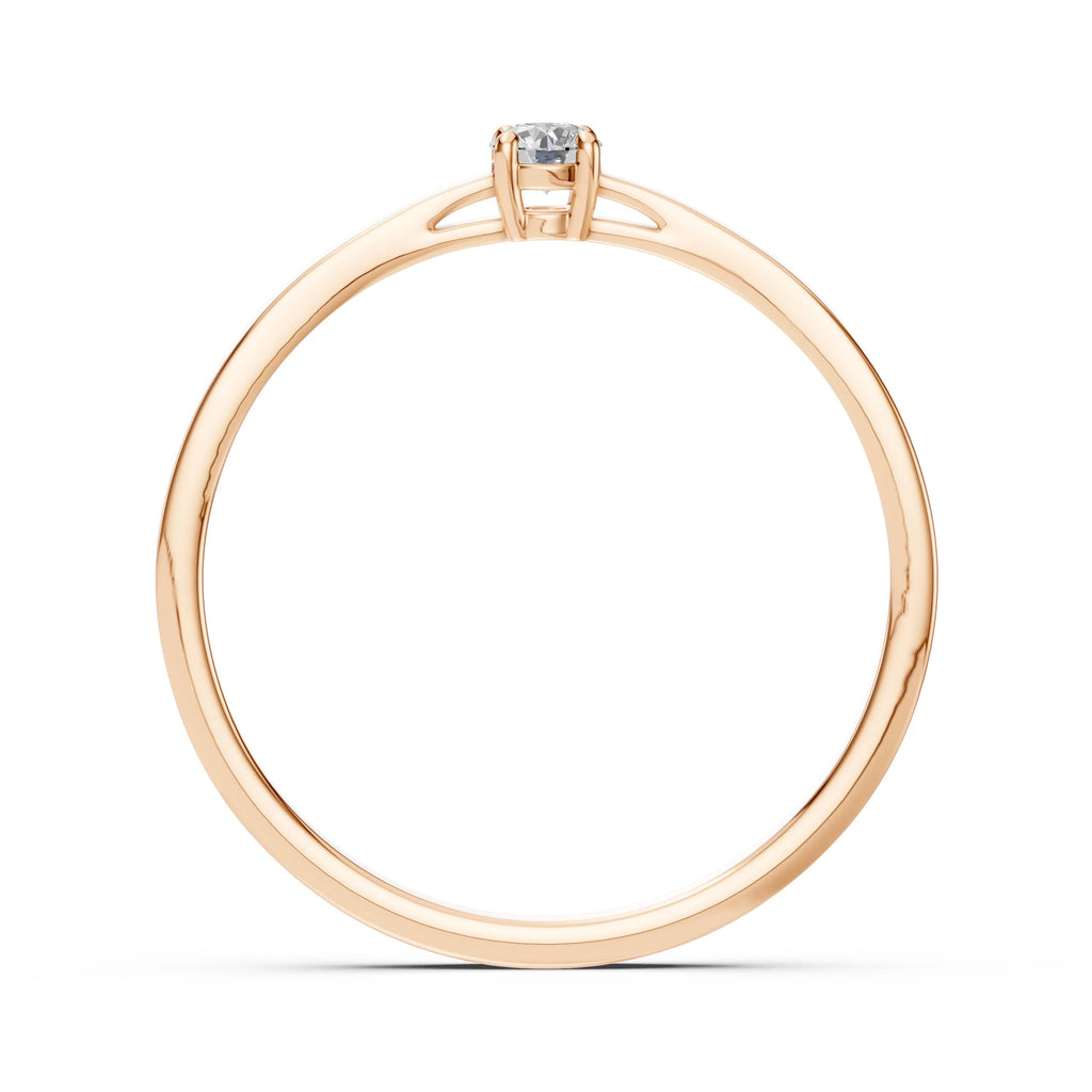 Solitaire Ring (Round), 0.06 ct — 101-10012/1(2.5)