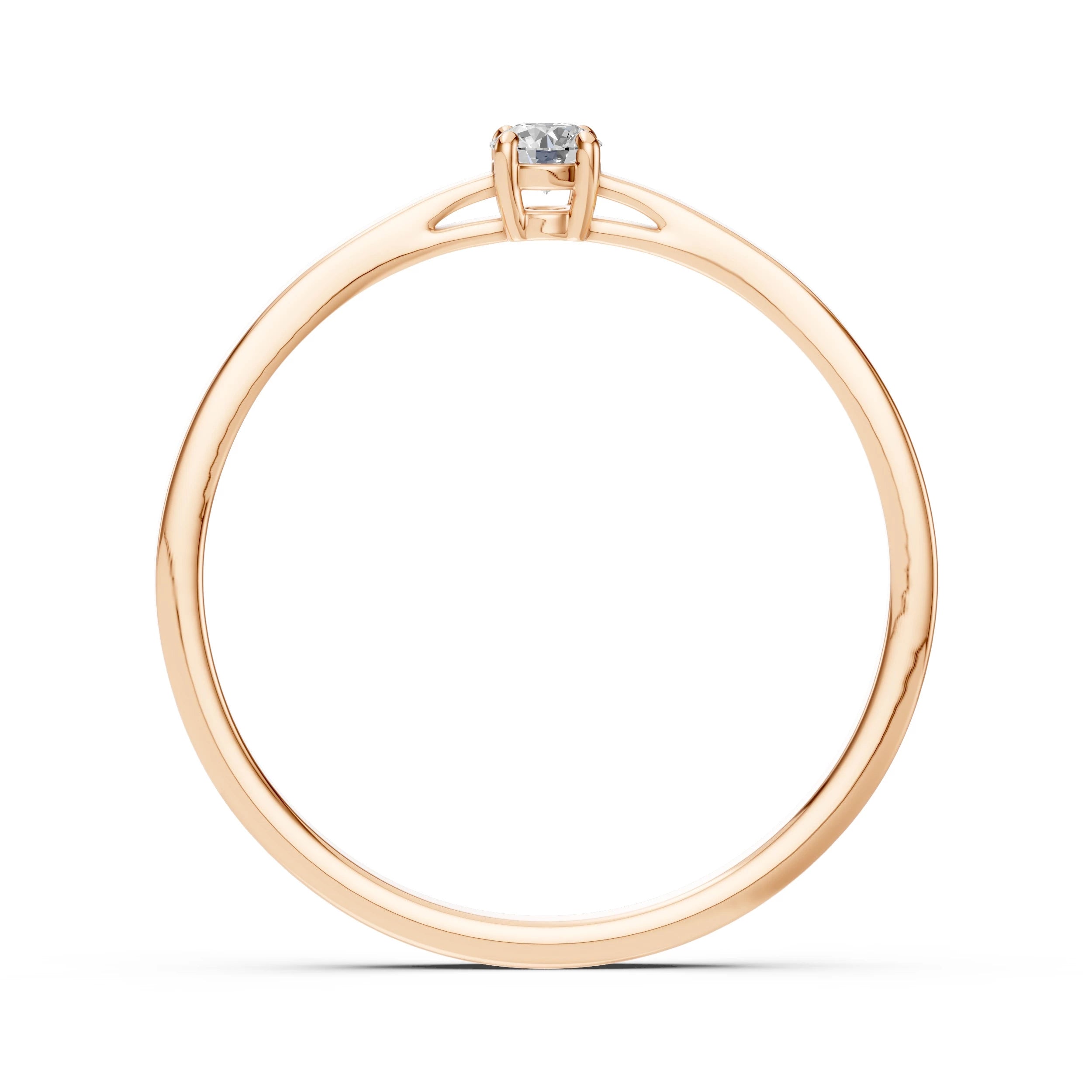 Solitaire Ring (Round), 0.06 ct — 101-10012/1(2.5)