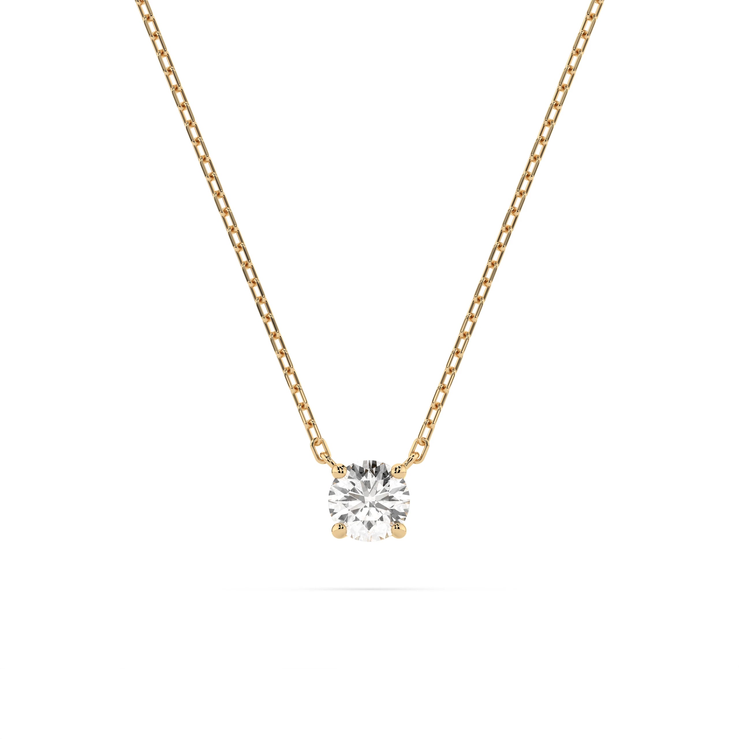 Solitaire Necklace (Round), 0.2 ct — 104-10040(3.7)