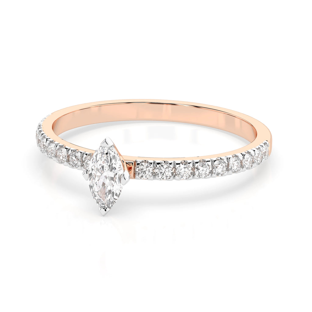 Solitaire Eternity Ring (Marquise), 0.1 ct — 101-10181/4(0.10)MARQUISE