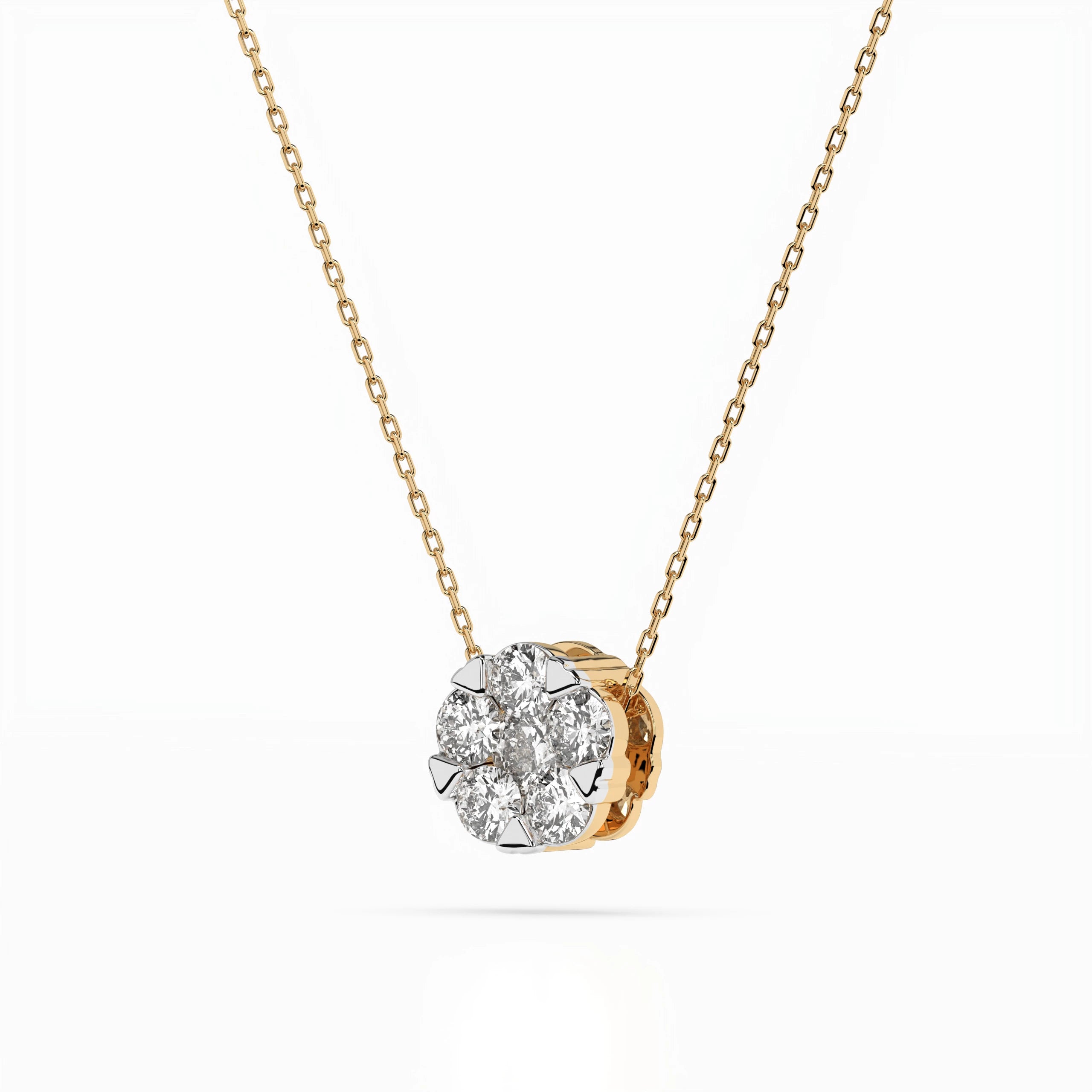Illusion Necklace (Round), 0.15 ct — 104-10033(3.4)