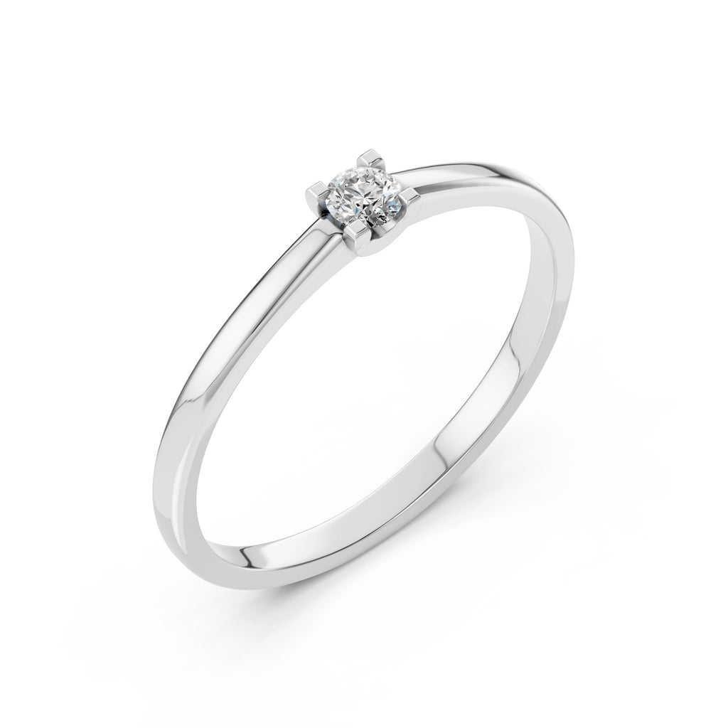 Solitaire Ring (Round), 0.1 ct — 101-10117(3.0)