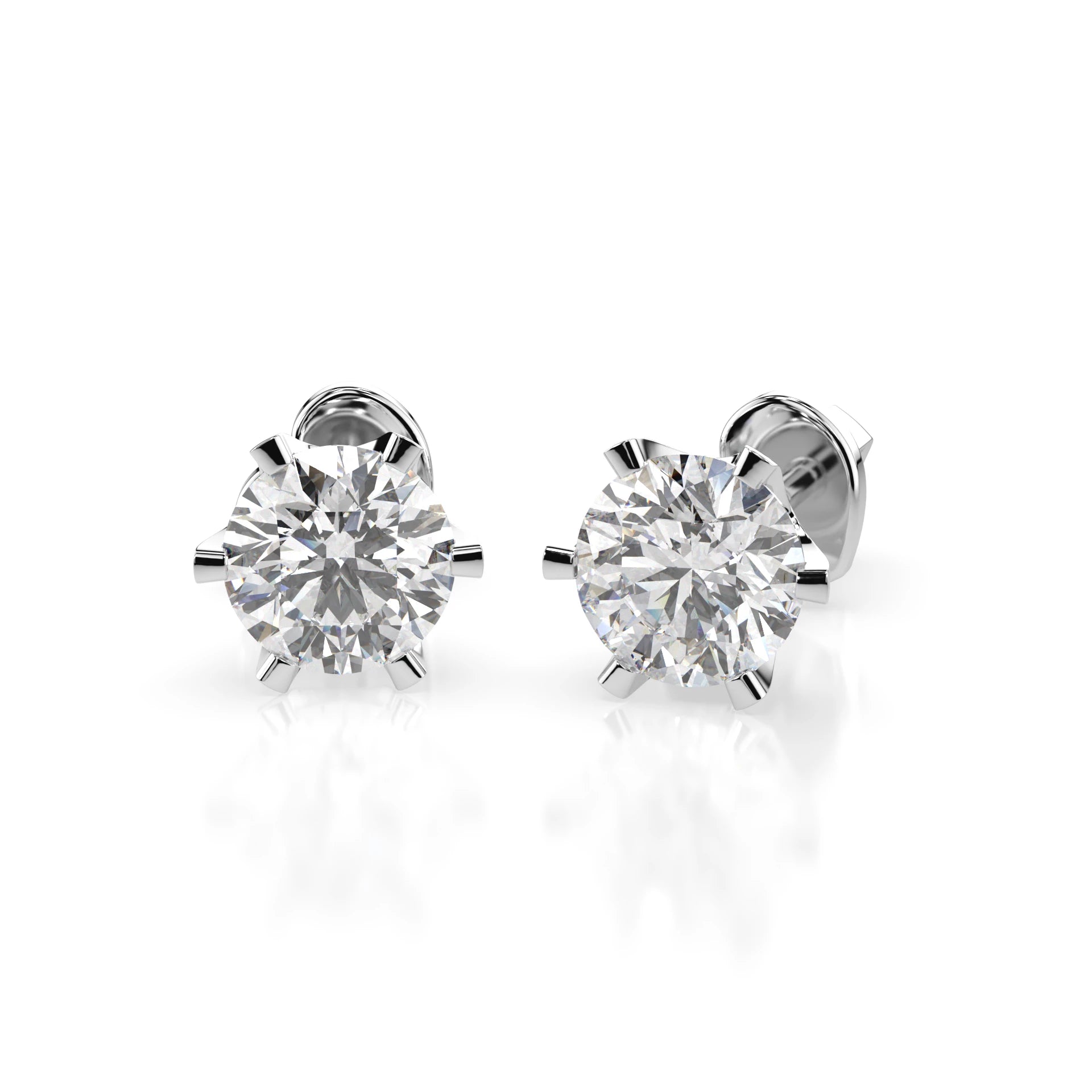 Solitaire Butterfly Earring (Round), 1.0 ct — 102-10040/1(5.1)
