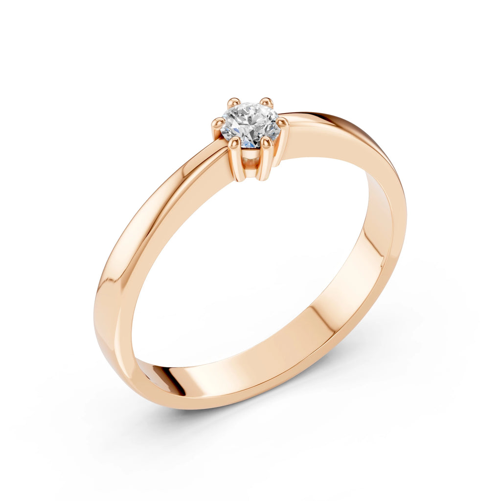 Solitaire Ring (Round), 0.15 ct — 101-10151(3.4)