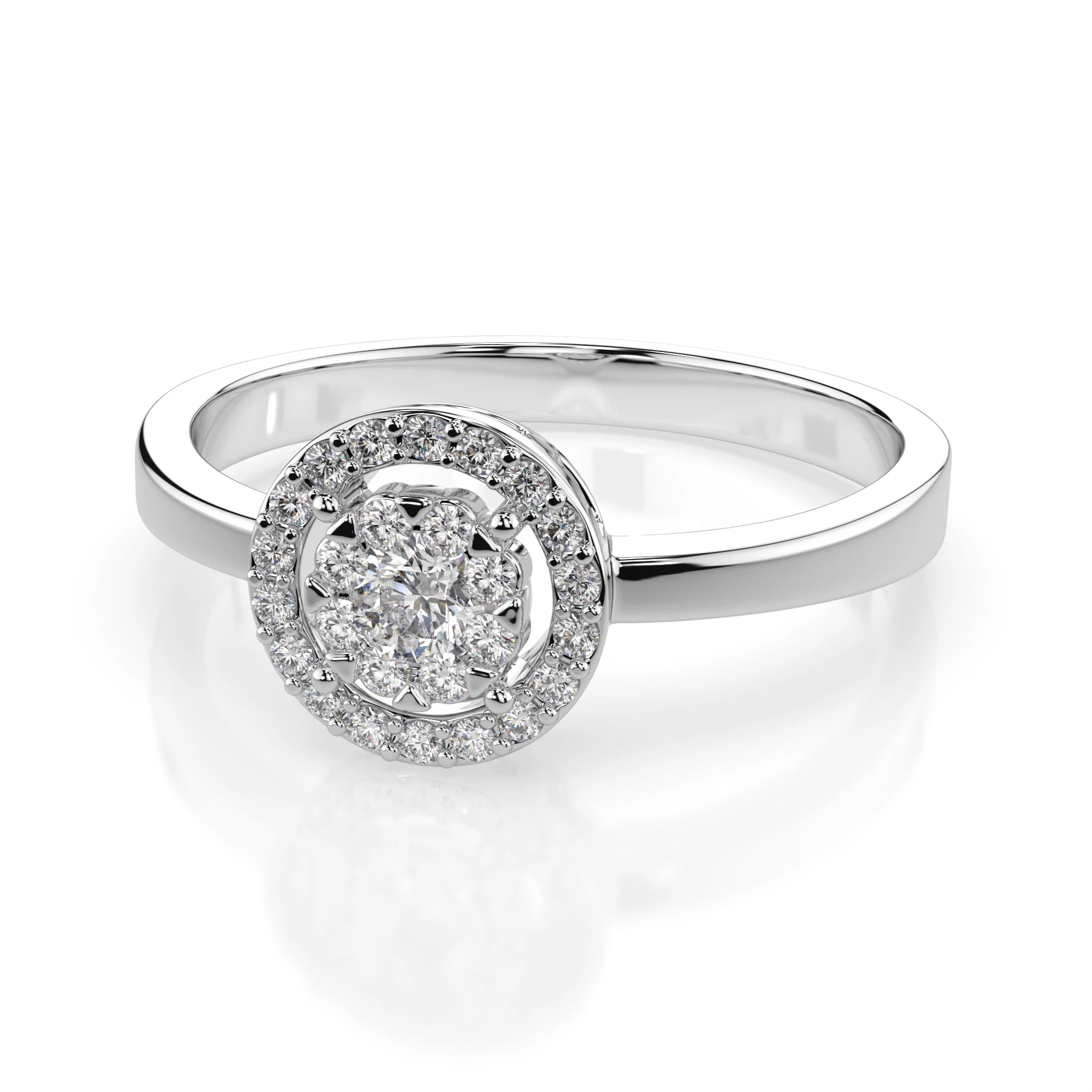 Illusion Ring (Round), 0.03 ct — 101-10018/1(2.0)