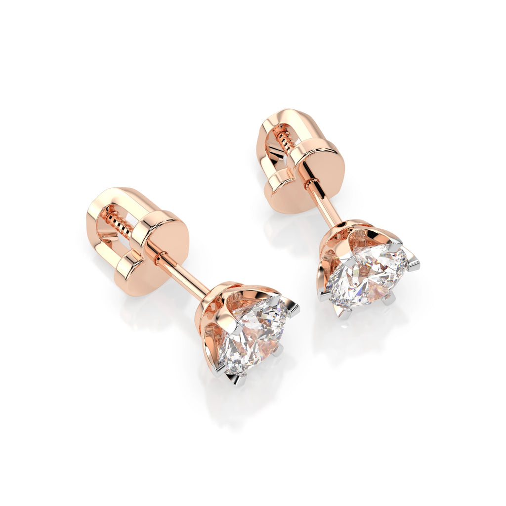 Solitaire Butterfly Earring (Round), 0.9 ct — 102-10040/1(4.8)