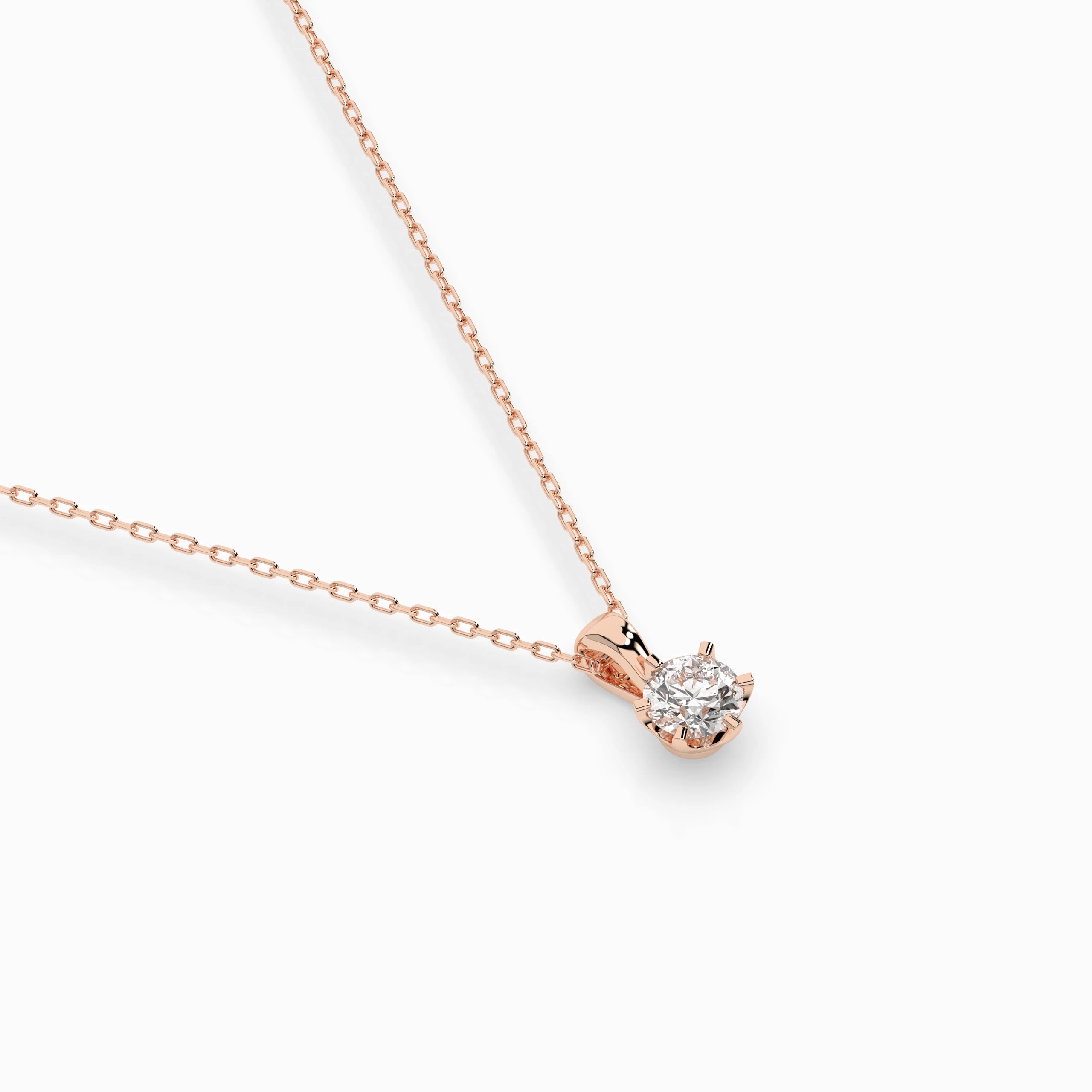 Solitaire Necklace (Round), 0.3 ct — 104-10004(4.2)