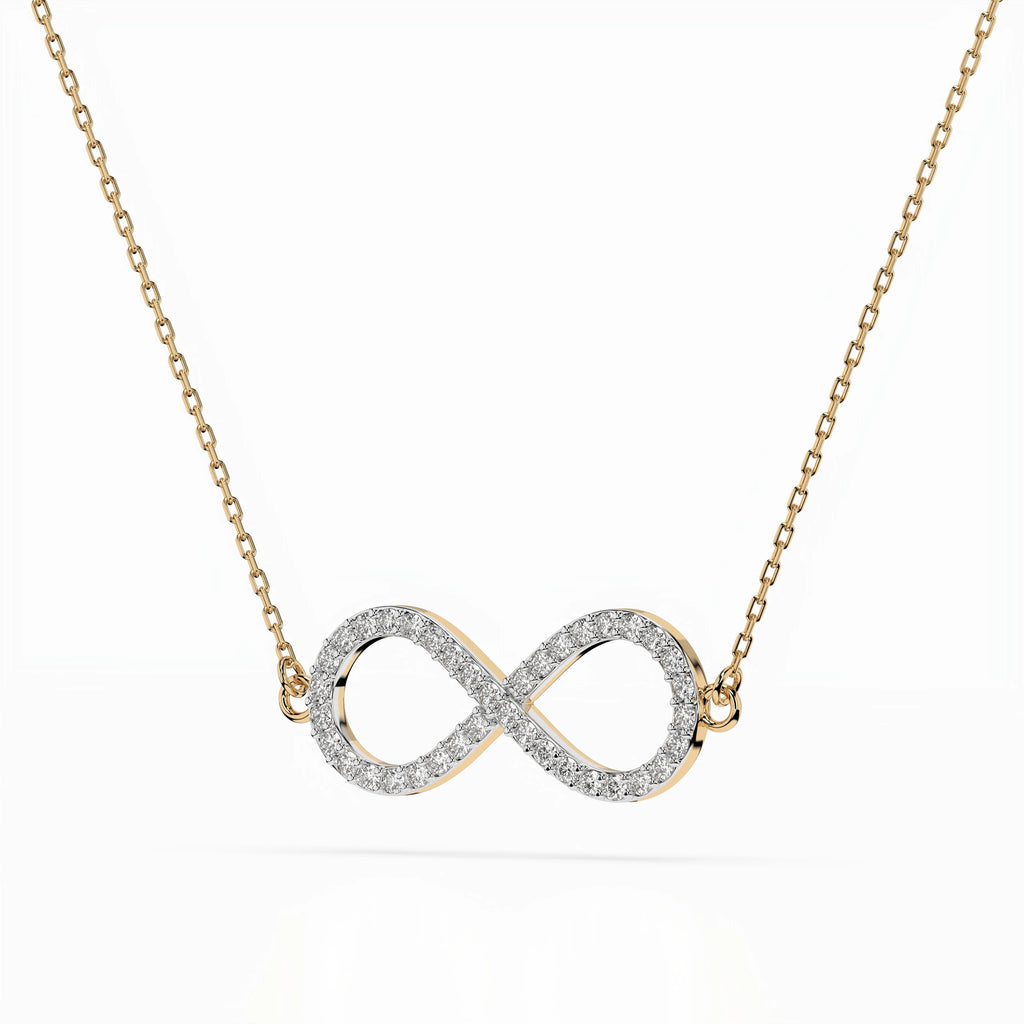 Minimalism Necklace (Round), 0.19 ct — 104-10068