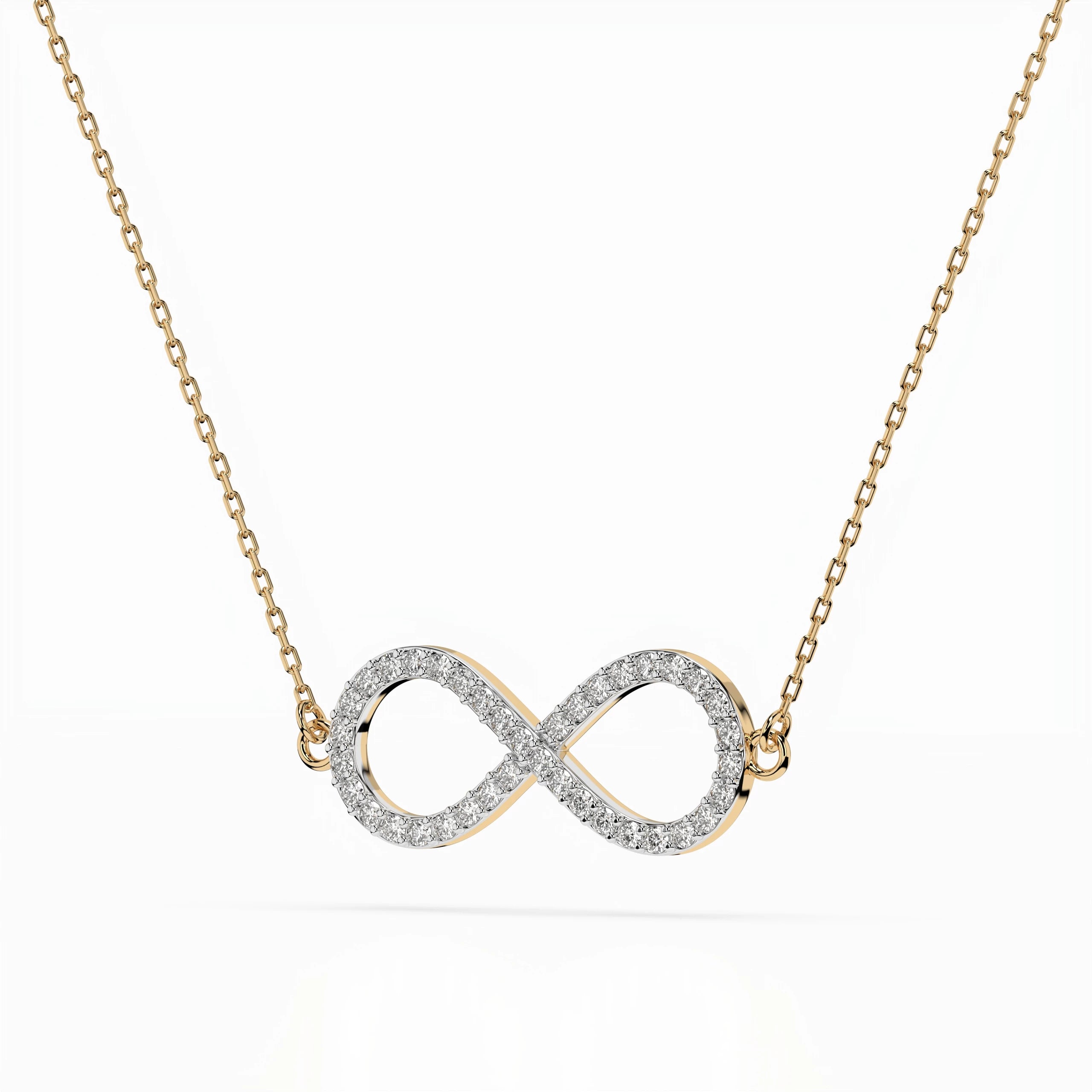 Minimalism Necklace (Round), 0.19 ct — 104-10068